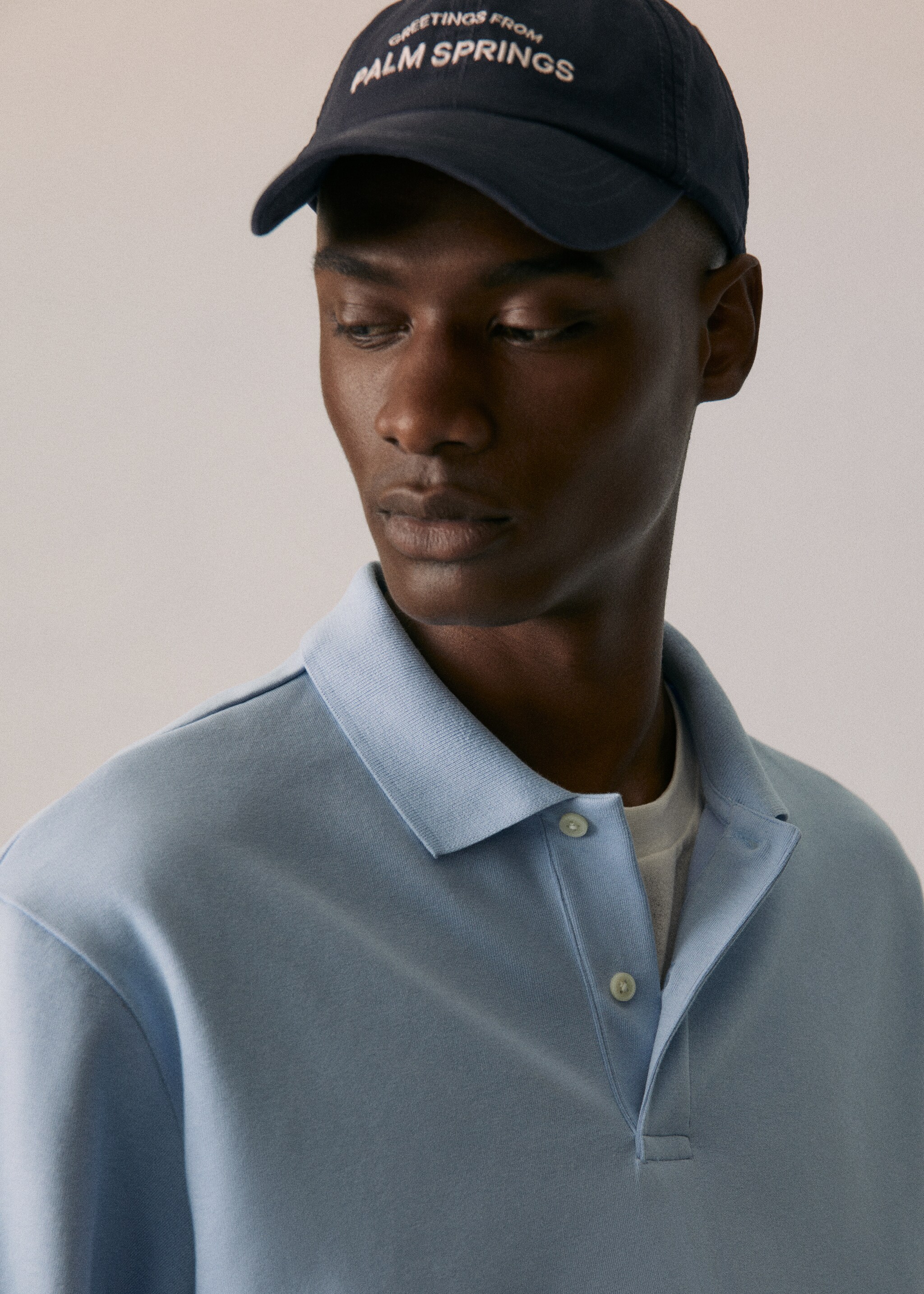Long sleeves cotton polo - Details of the article 5
