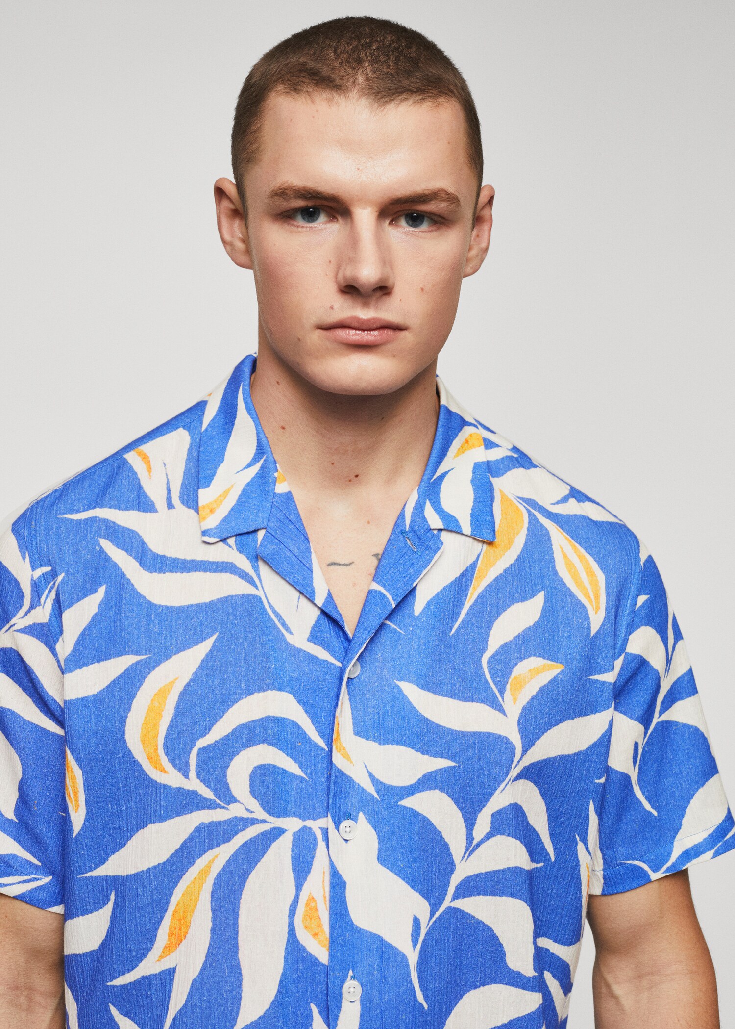 Hawaiian print cotton shirt - Details of the article 1