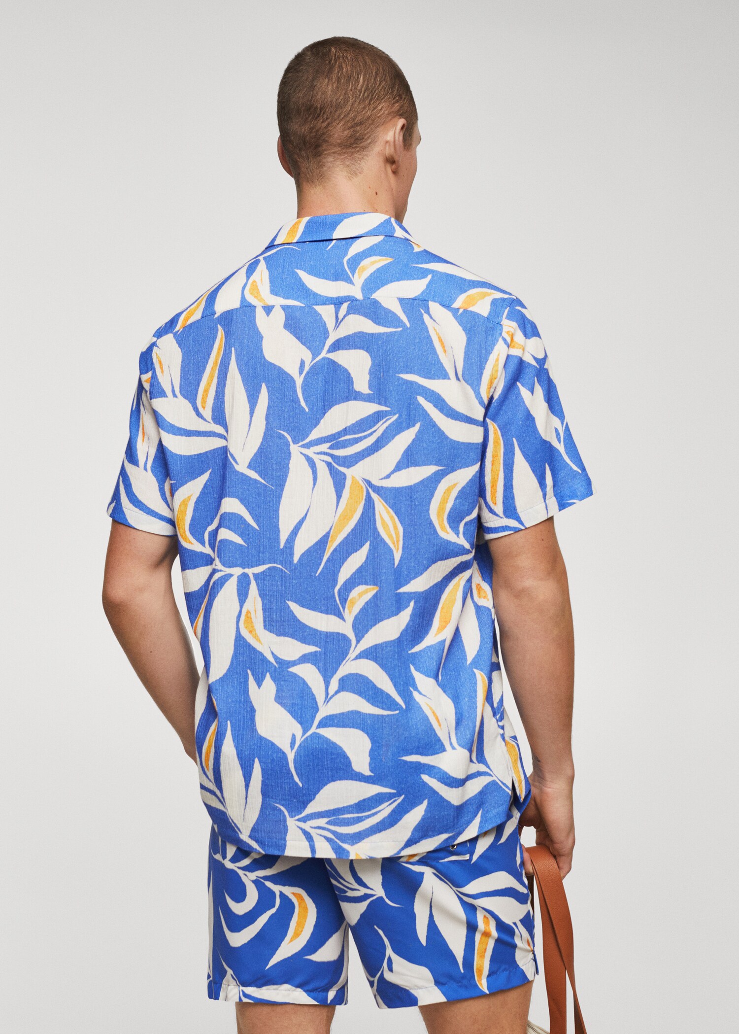 Hawaiian print cotton shirt - Reverse of the article