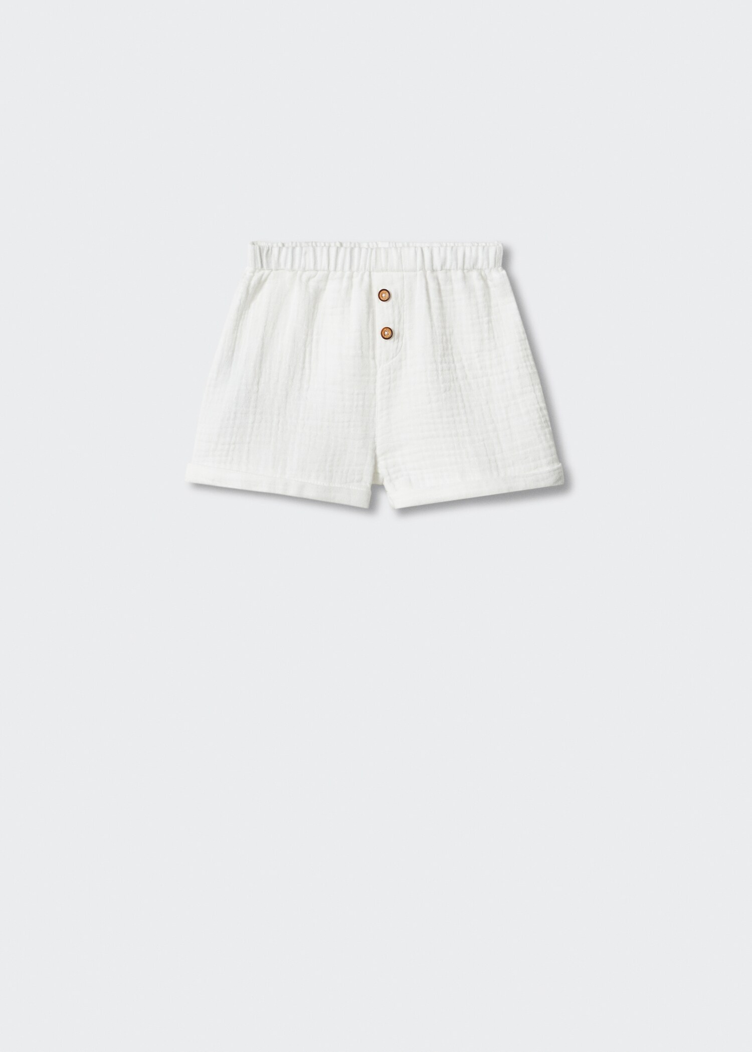 Pantaloni scurți din bumbac cu nasturi - Articol fără model