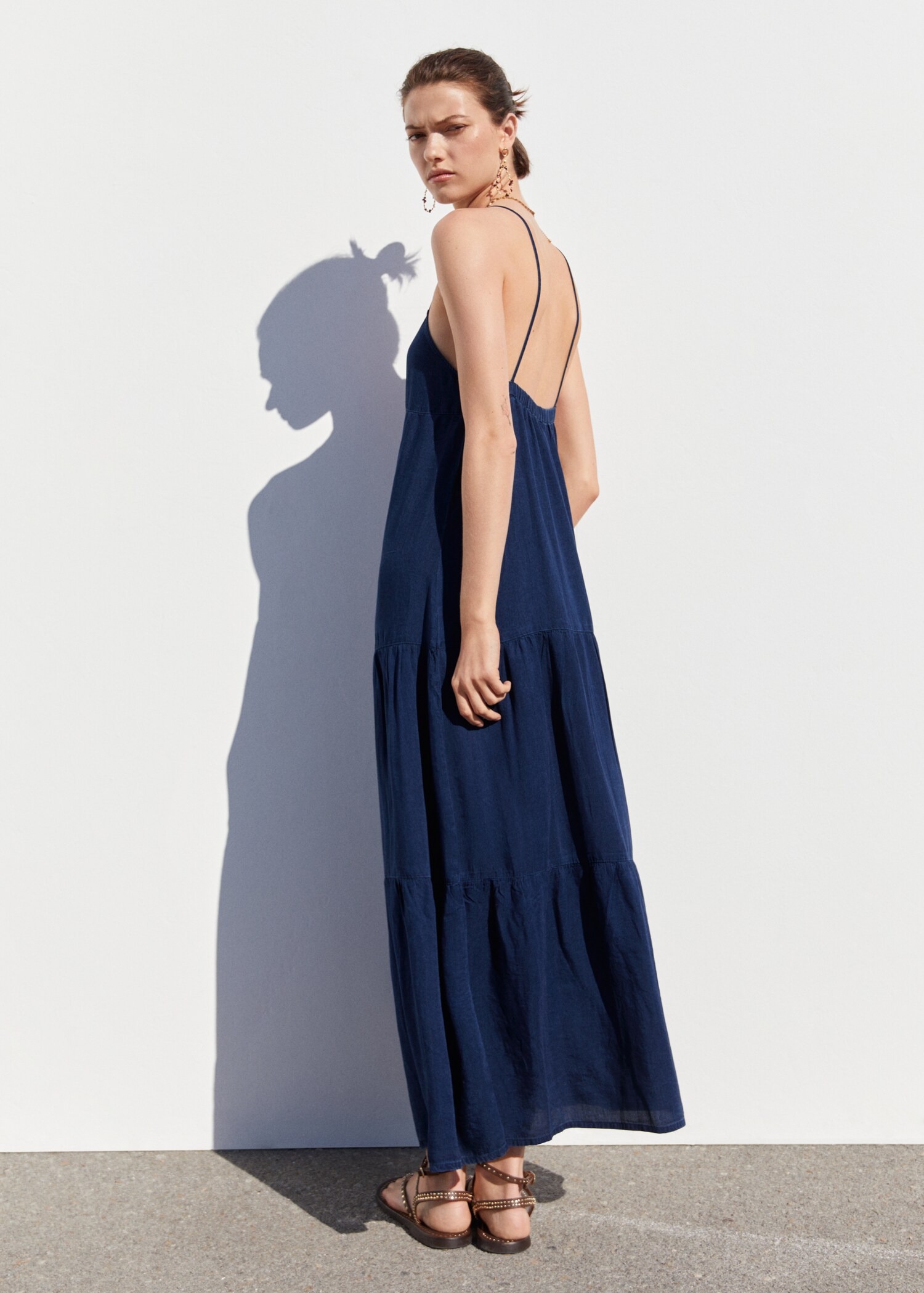 100% lyocell long dress - Reverse of the article