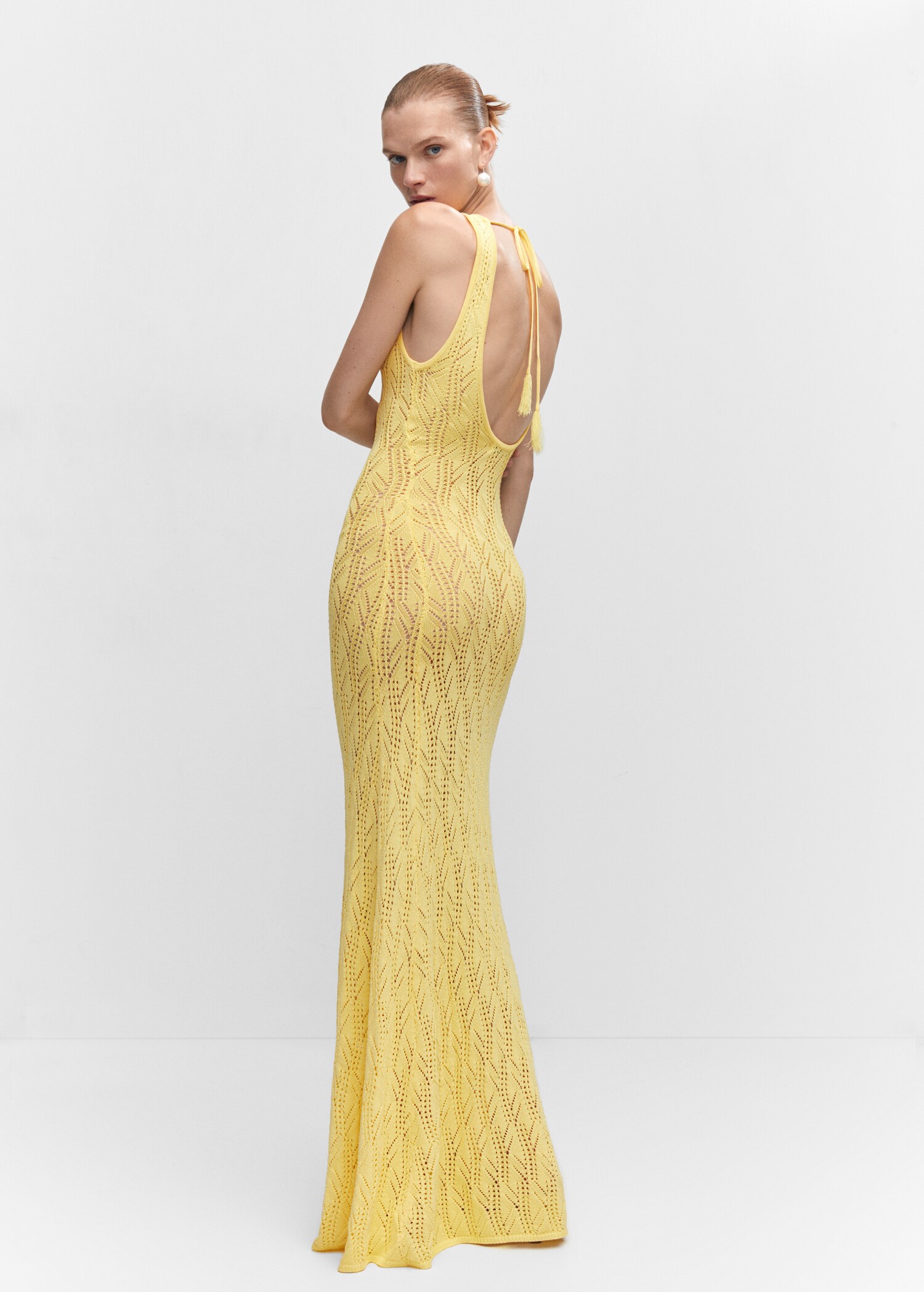 Vestido largo calado - Reverso del artículo
