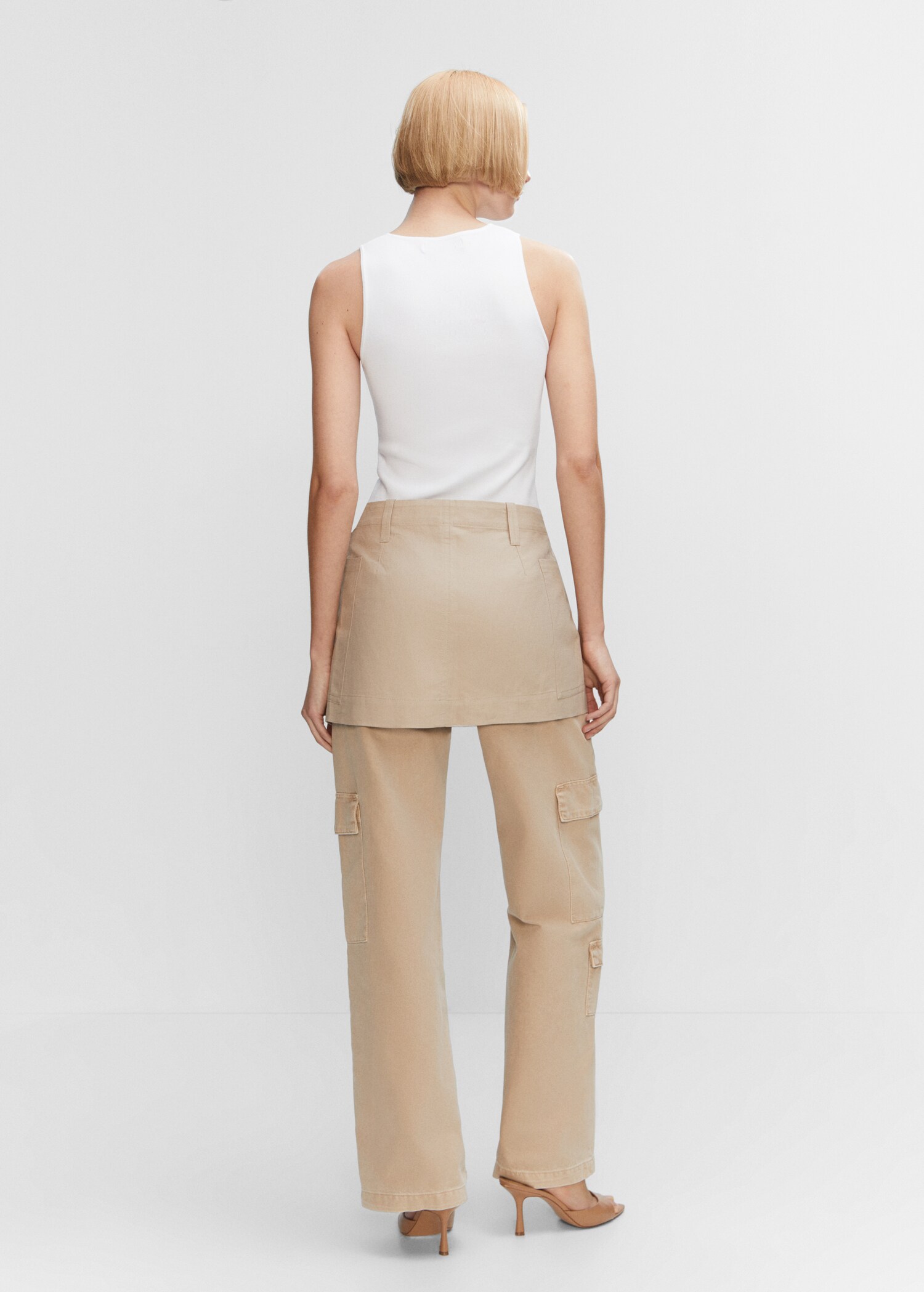 Knitted top with wide straps - Reverse of the article