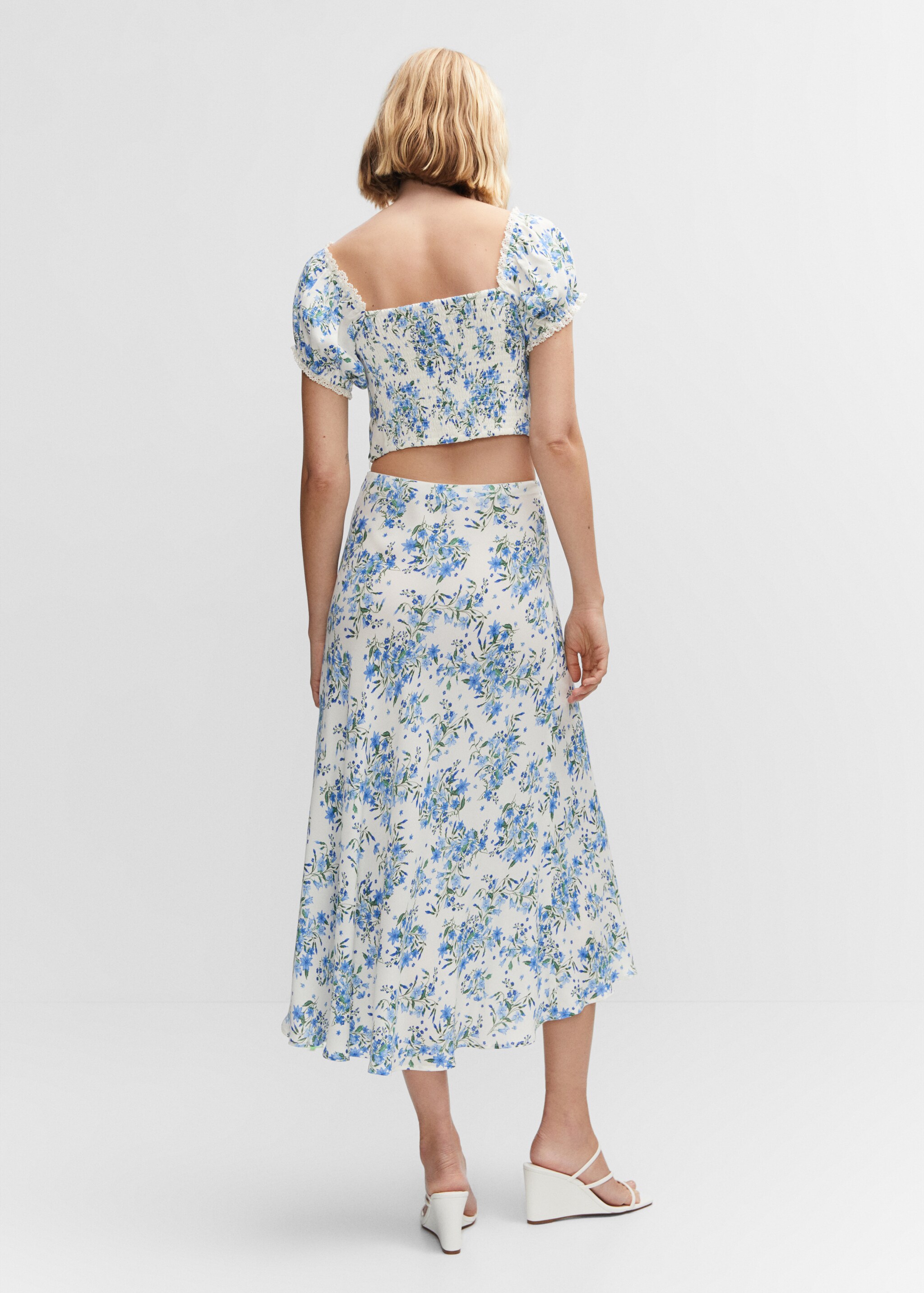 Floral midi skirt - Reverse of the article