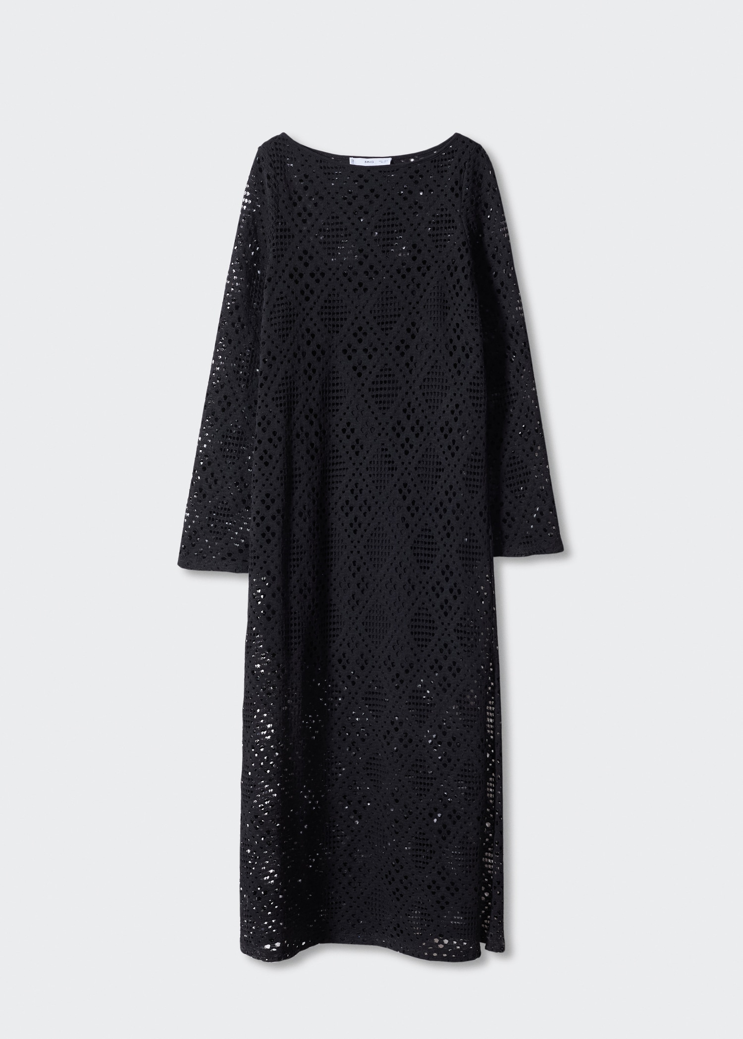 Geometric-pattern openwork dress - Article without model