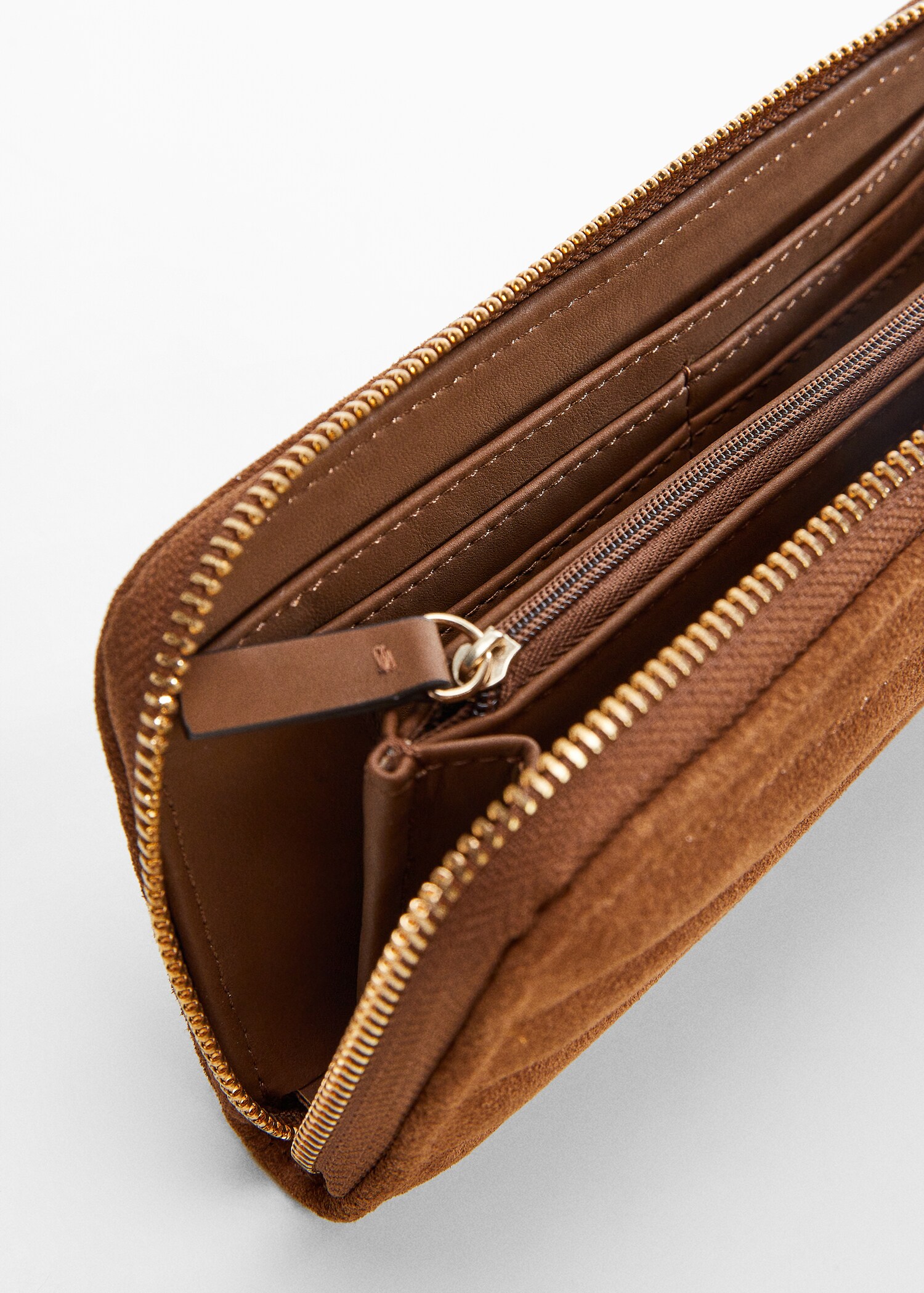 Padded leather wallet - Medium plane