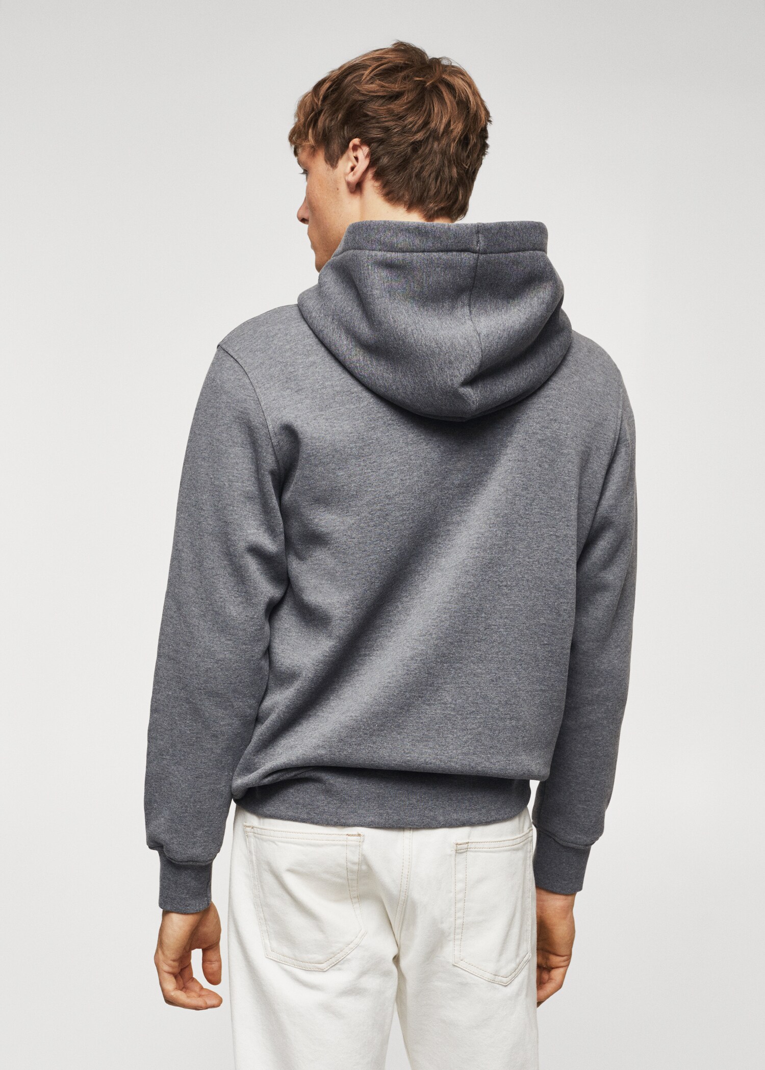 Baumwoll-Sweatshirt mit Reißverschluss - Rückseite des Artikels