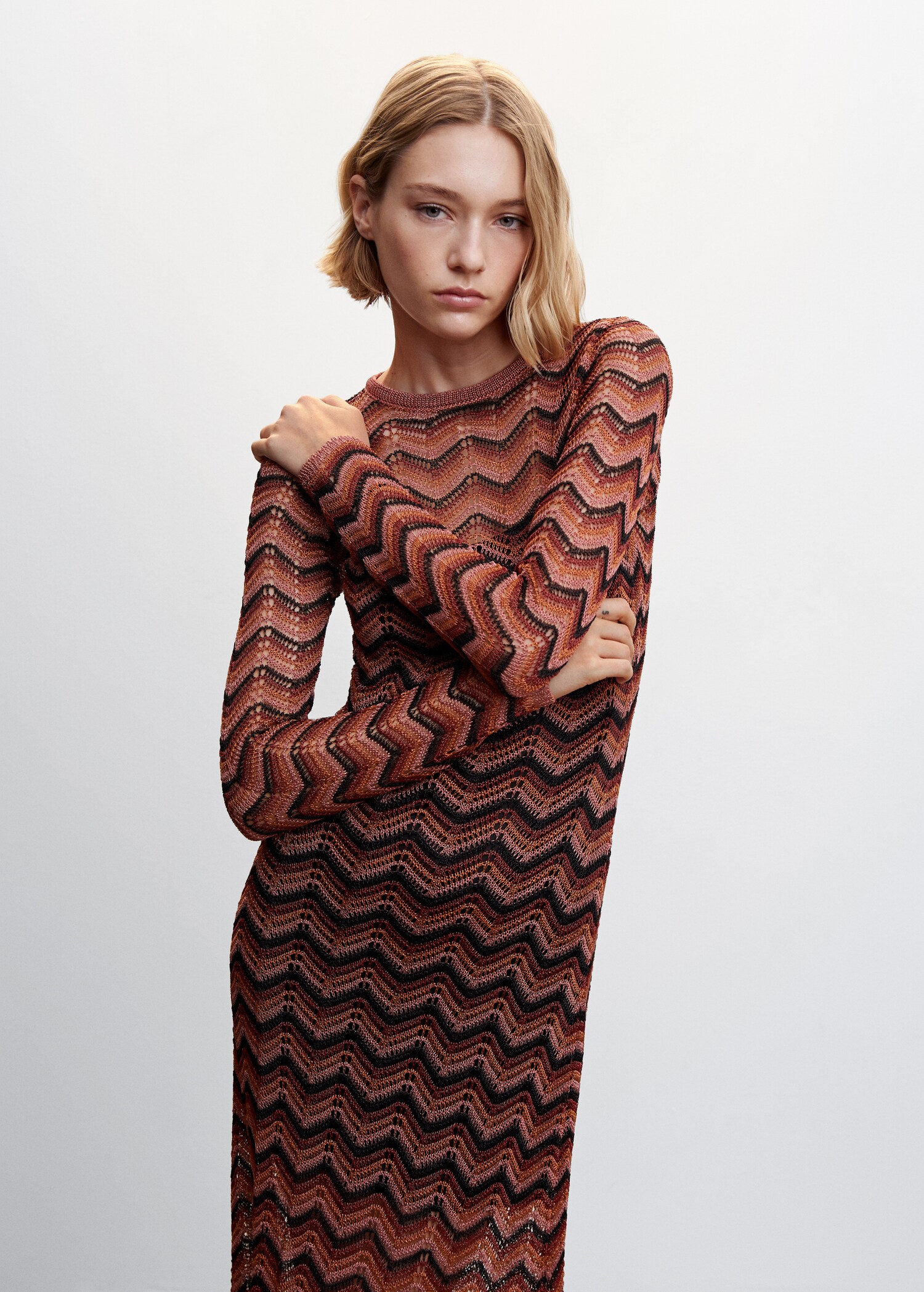 Lurex knitted dress - Medium plane