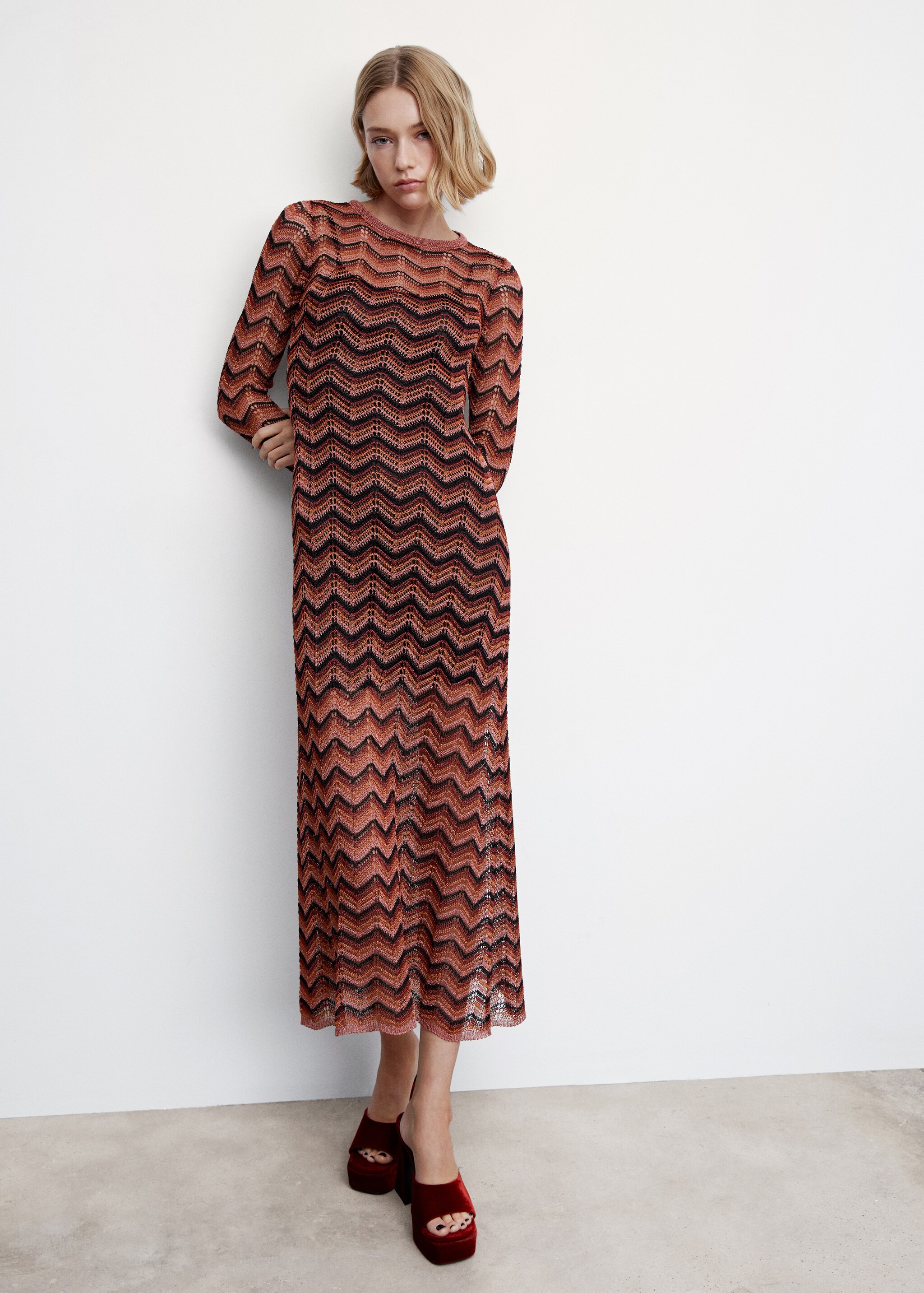 Lurex knitted dress - Details of the article 1