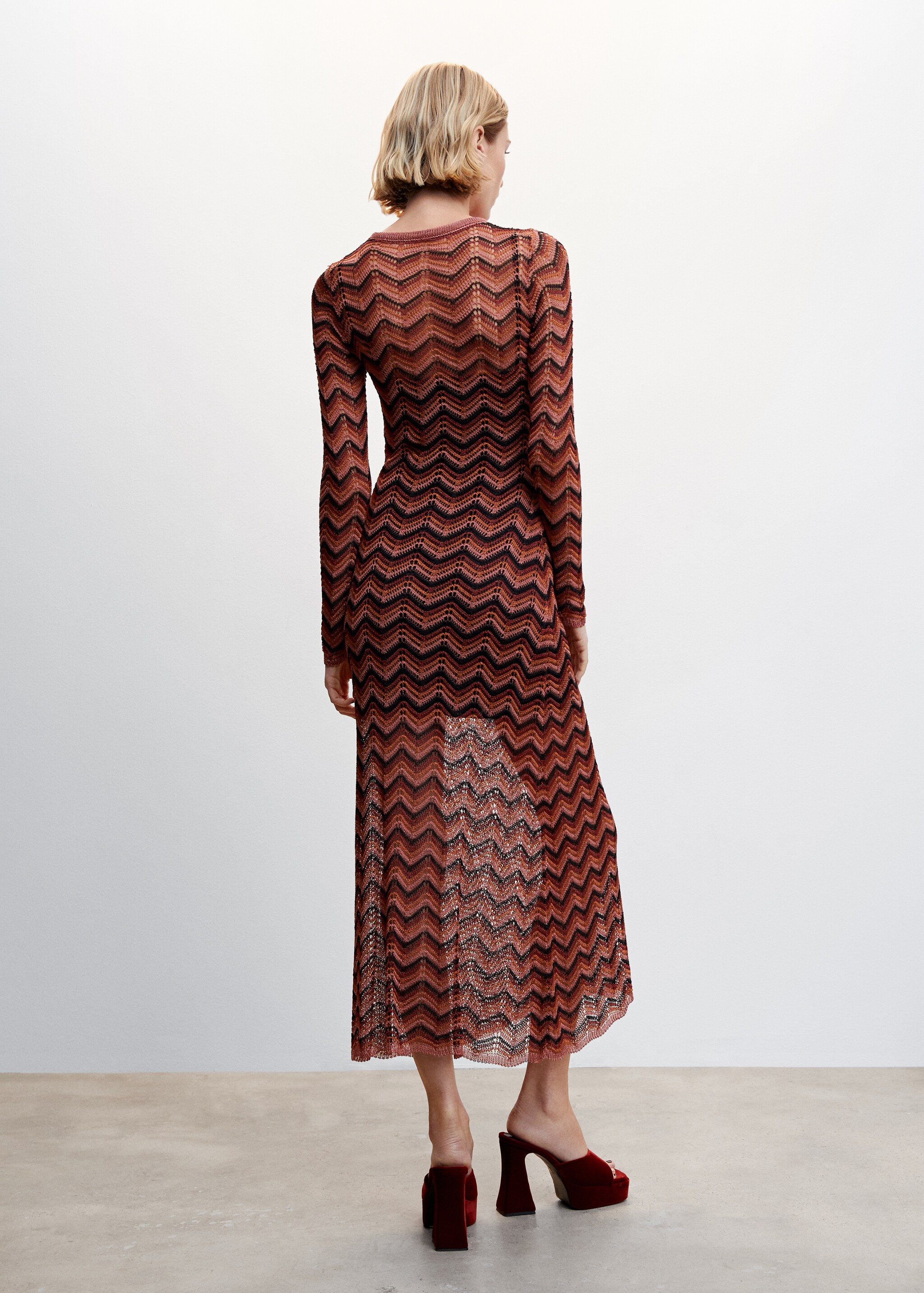 Lurex knitted dress - Reverse of the article
