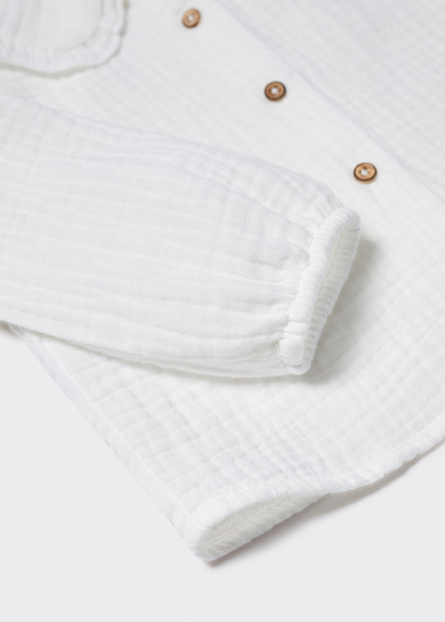 Baumwollbluse mit Babydoll-Kragen - Detail des Artikels 0