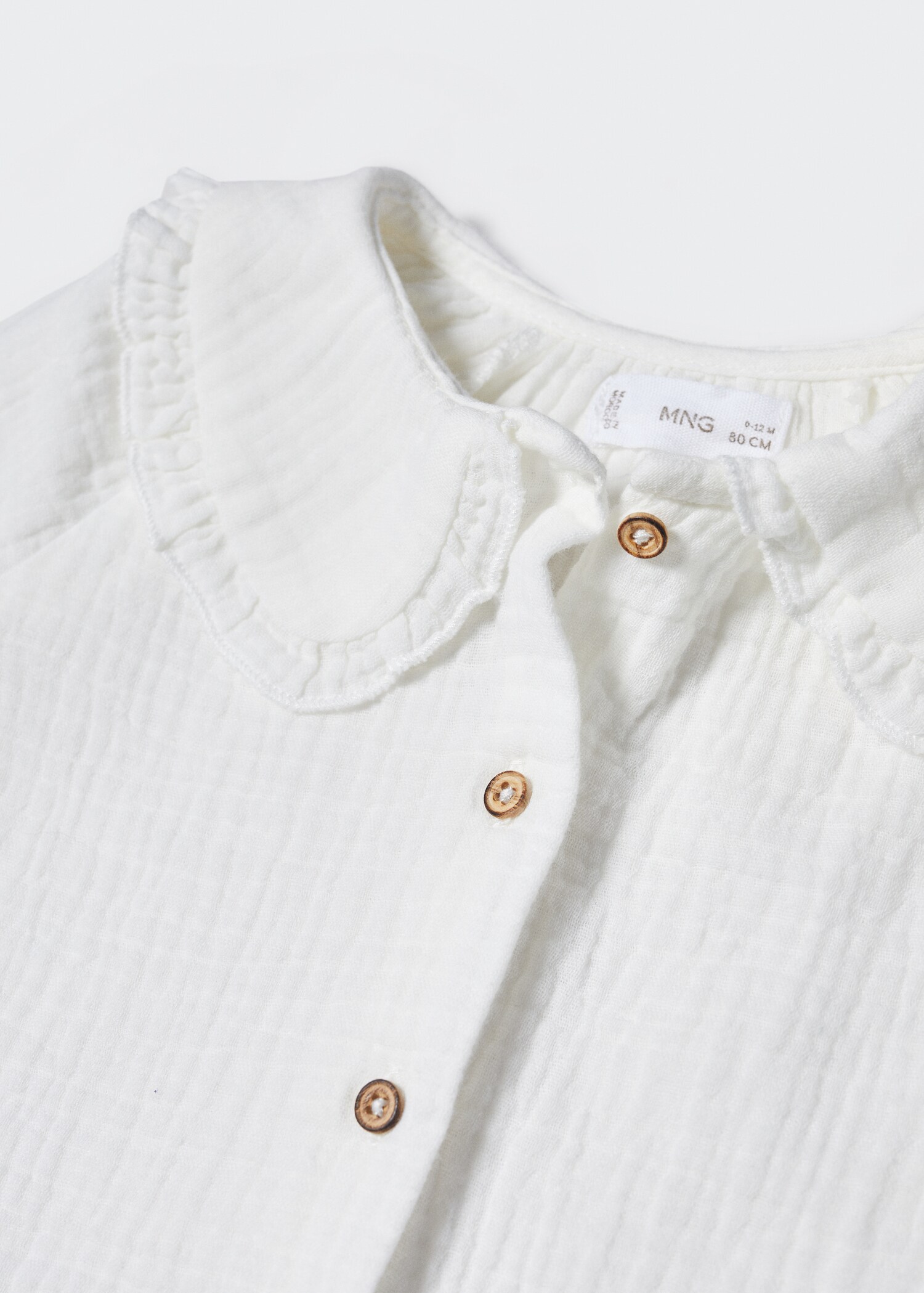 Baumwollbluse mit Babydoll-Kragen - Detail des Artikels 8