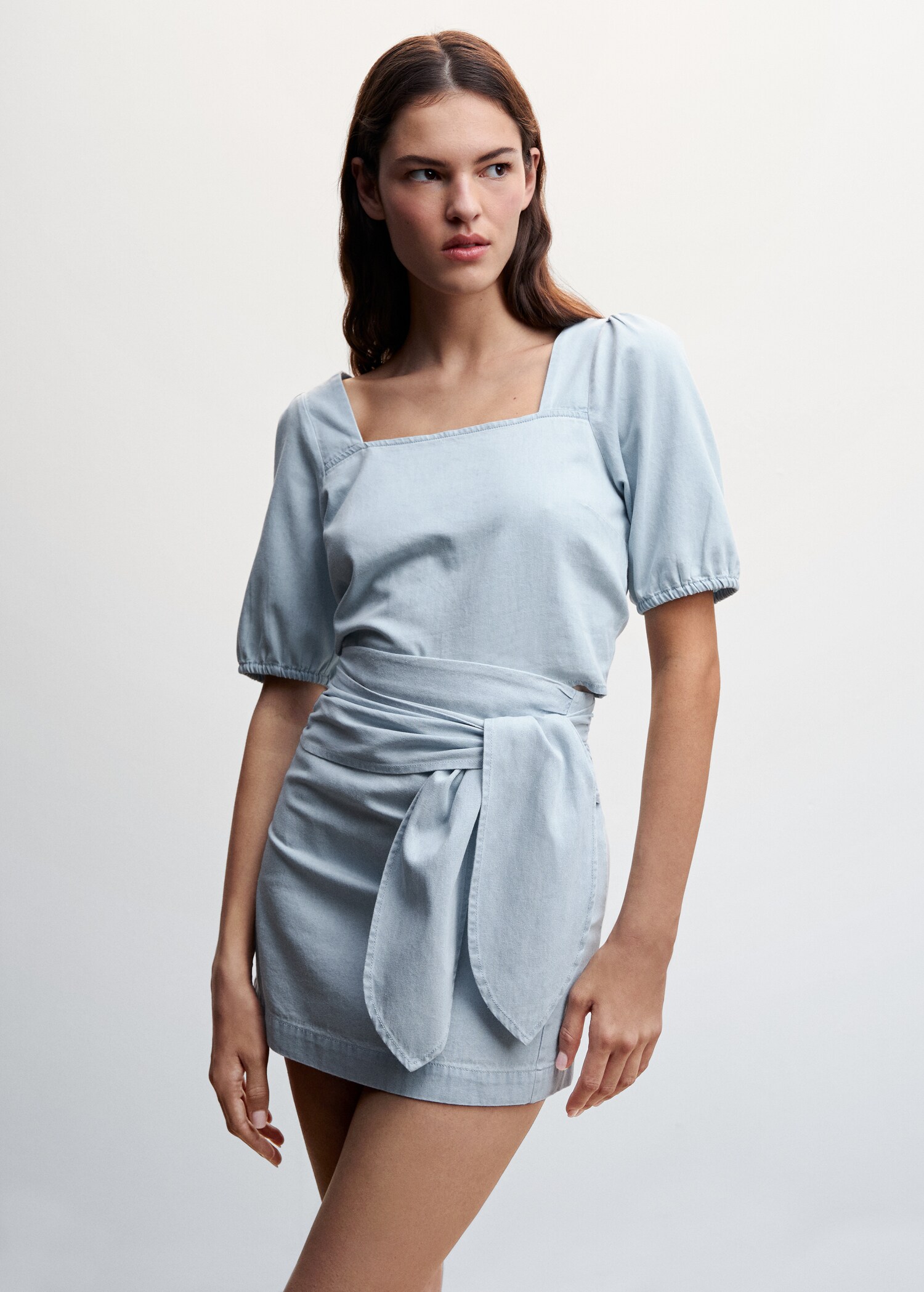 Falda nudo Tencel - Plano medio