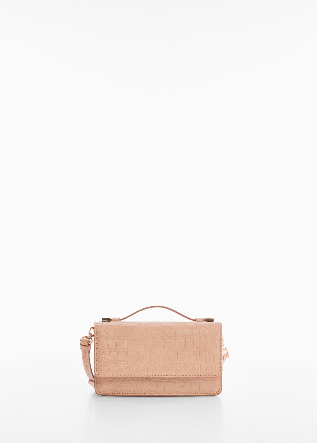 Mango croc effect cross body bag cheap