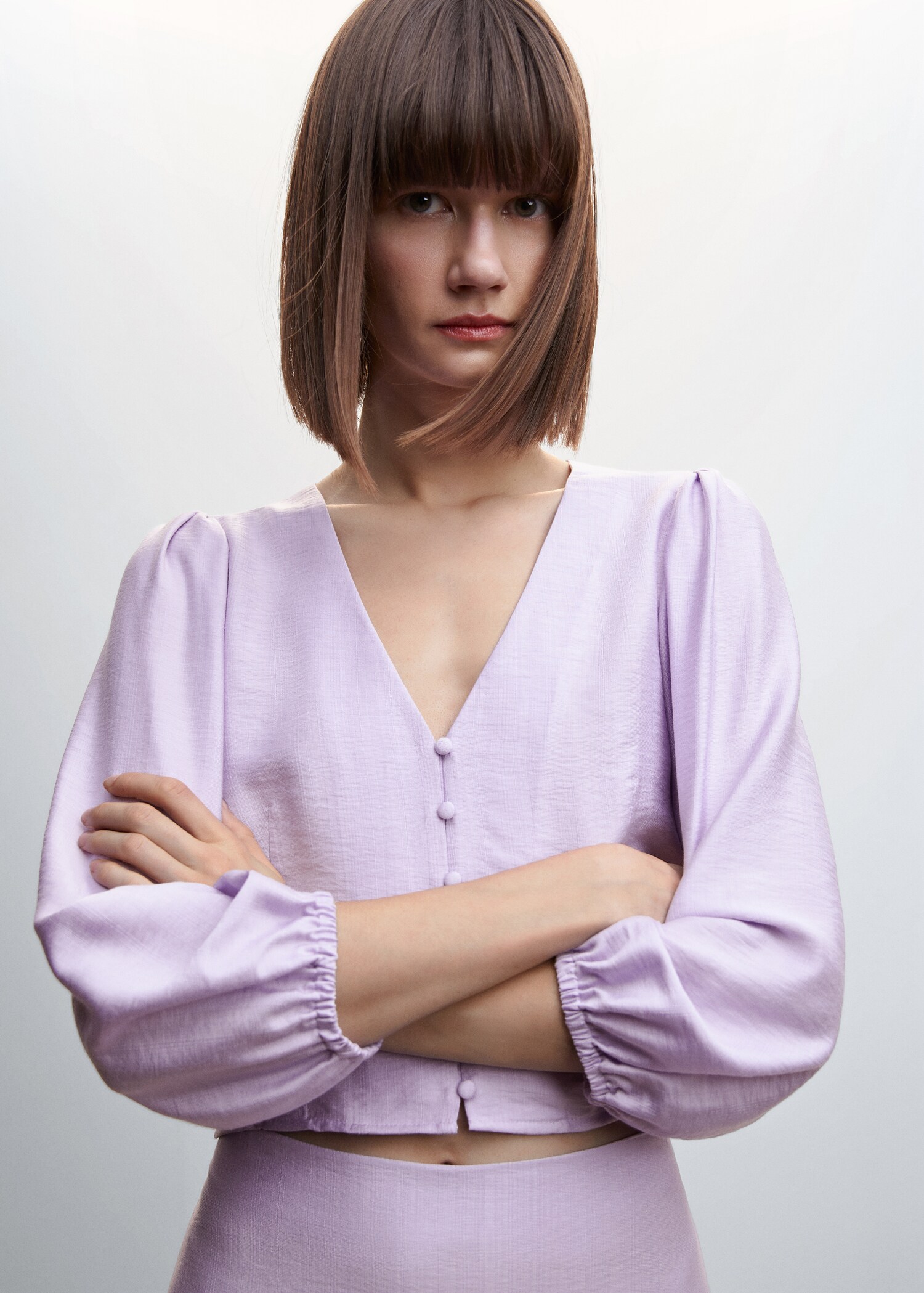 Puffed sleeves blouse - Details of the article 1