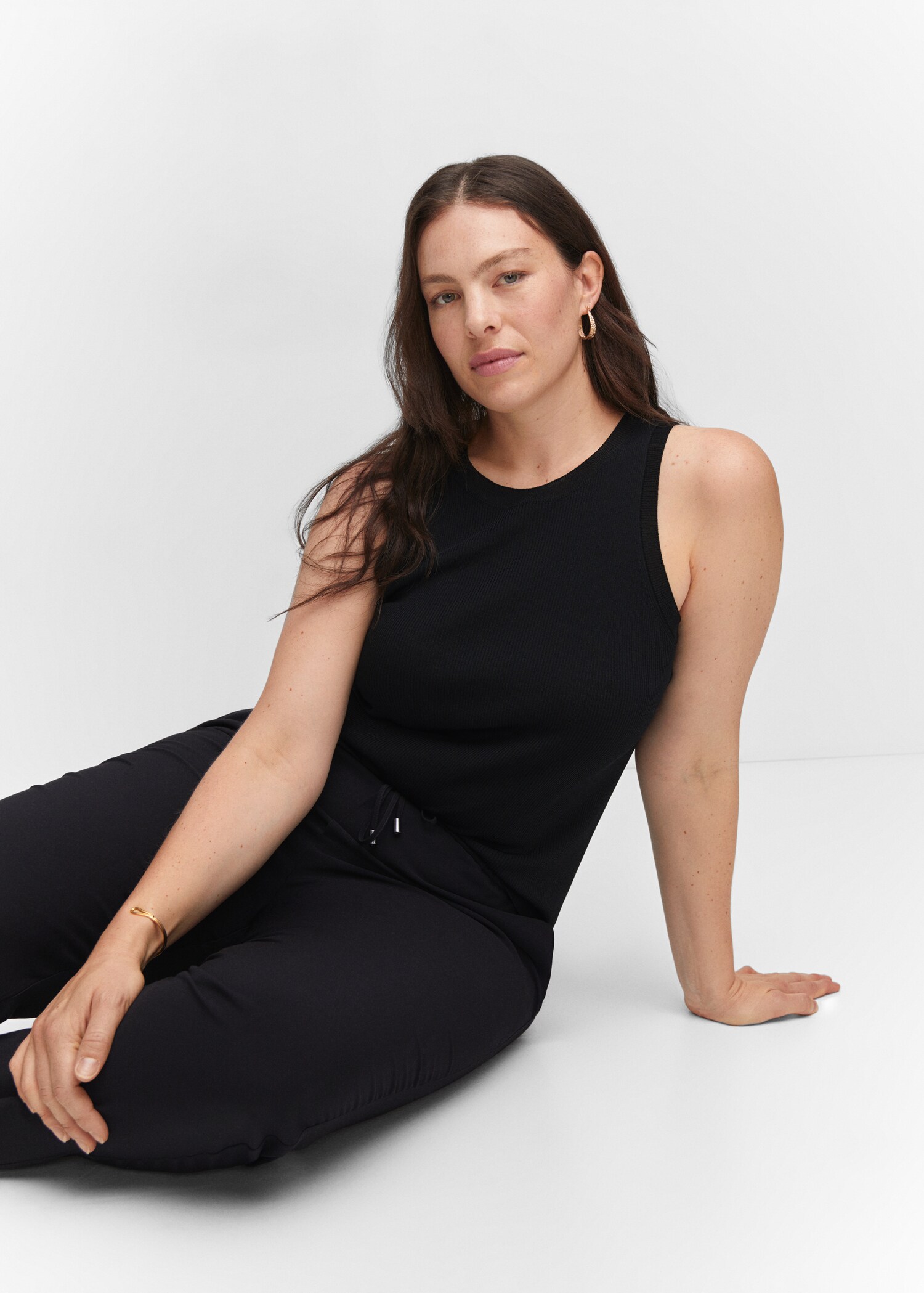 Drawstring flowy trousers - Details of the article 4