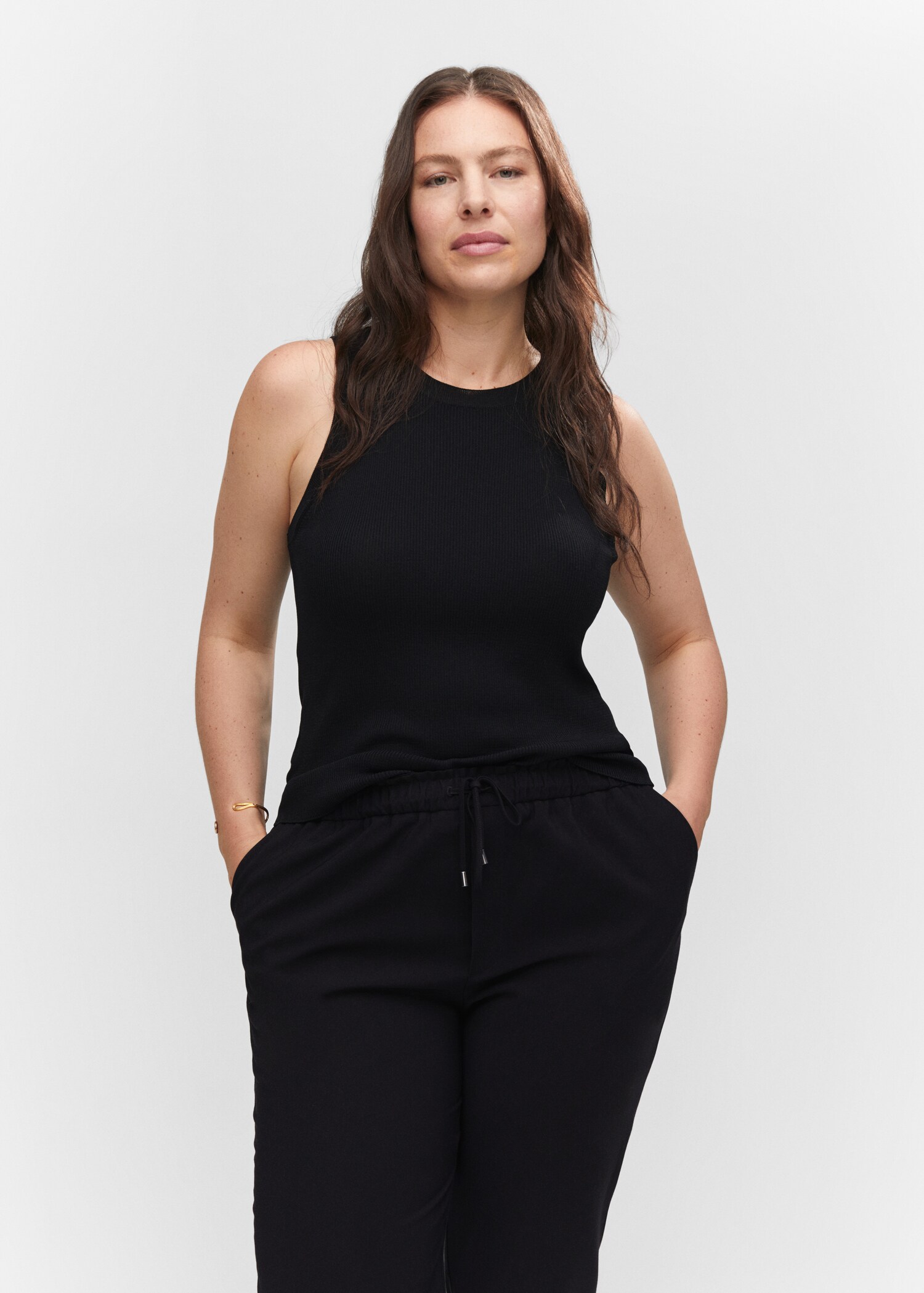 Drawstring flowy trousers - Details of the article 5