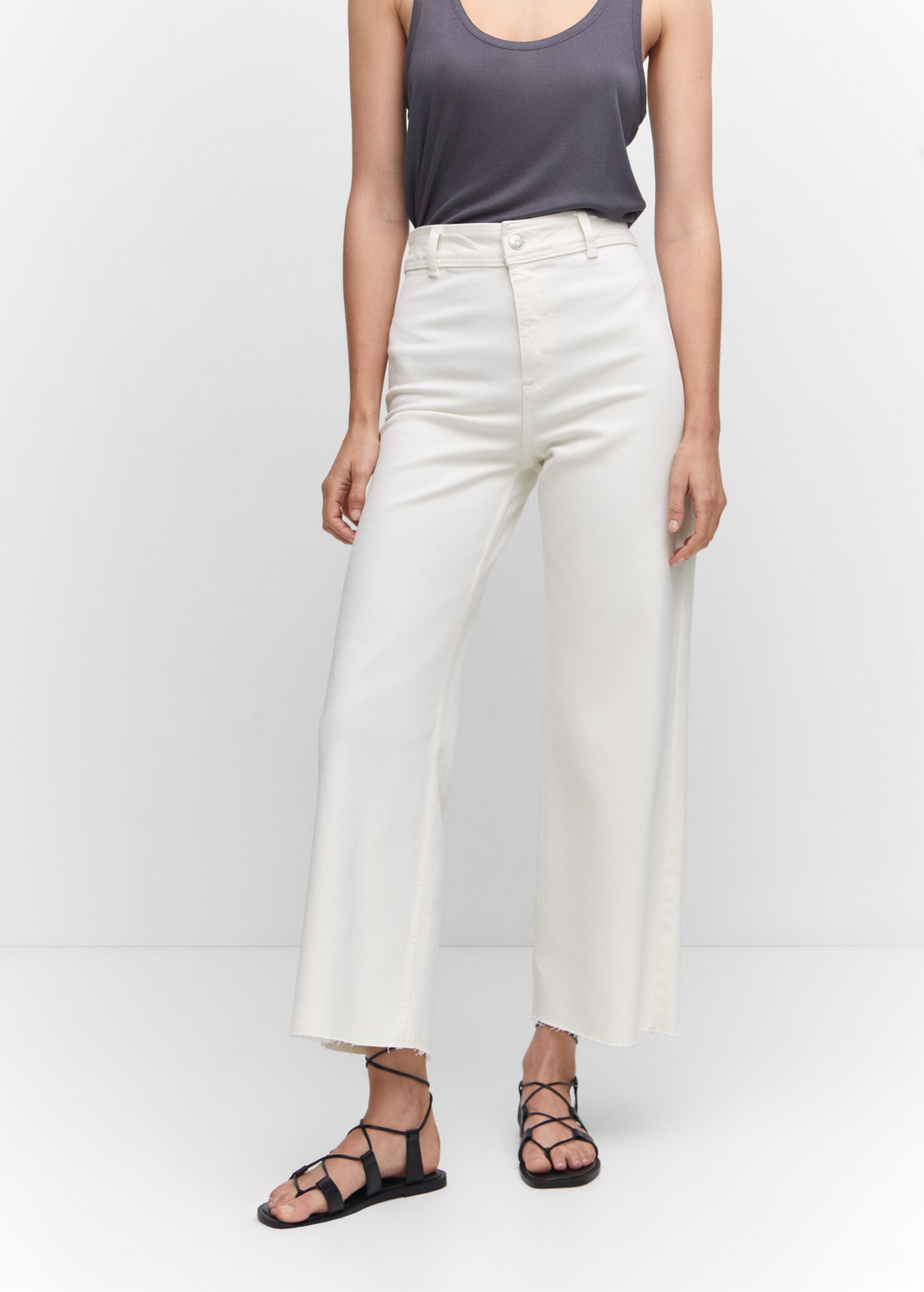 Jeans culotte high waist - Medium plane