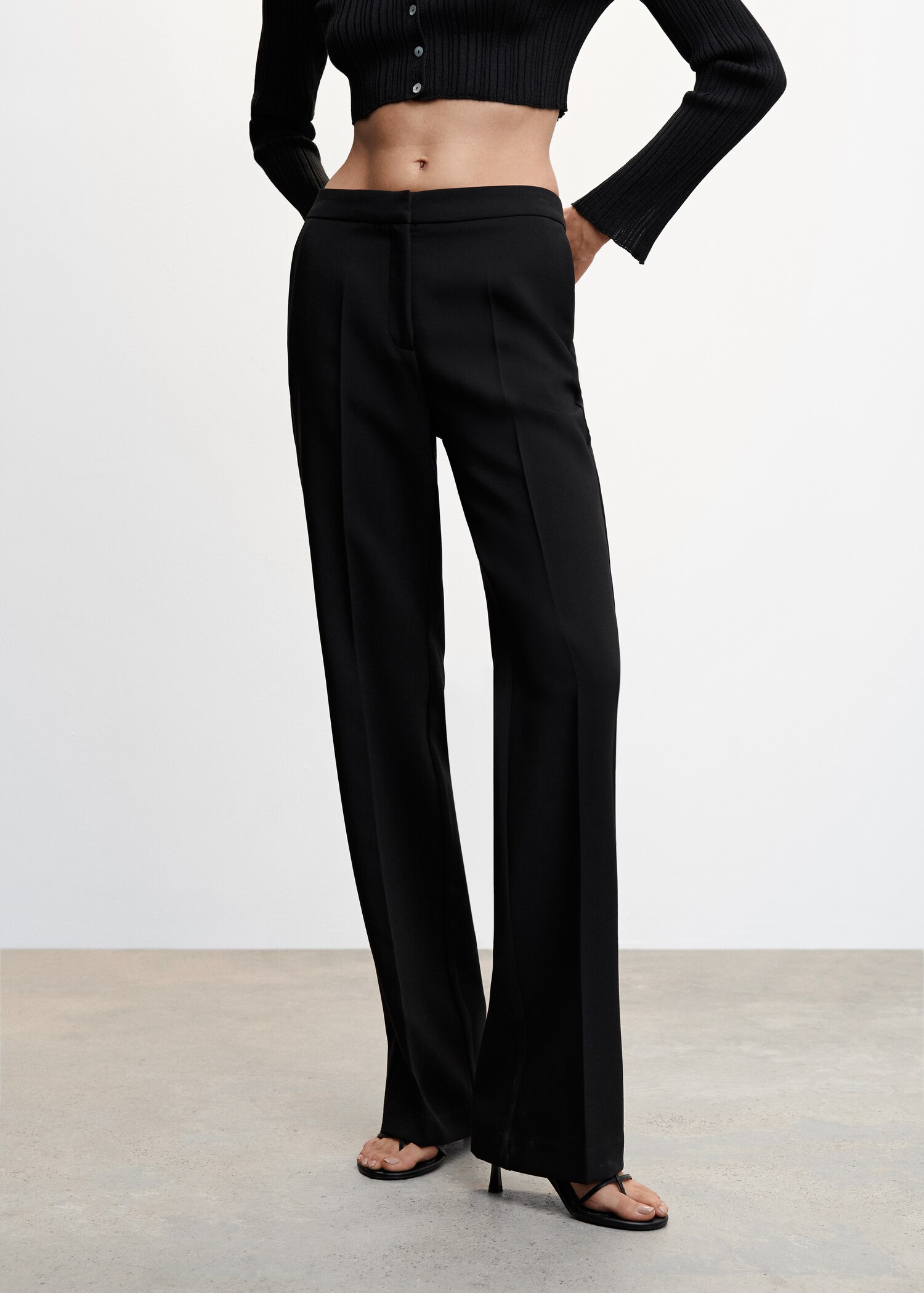 Straight suit trousers - Medium plane