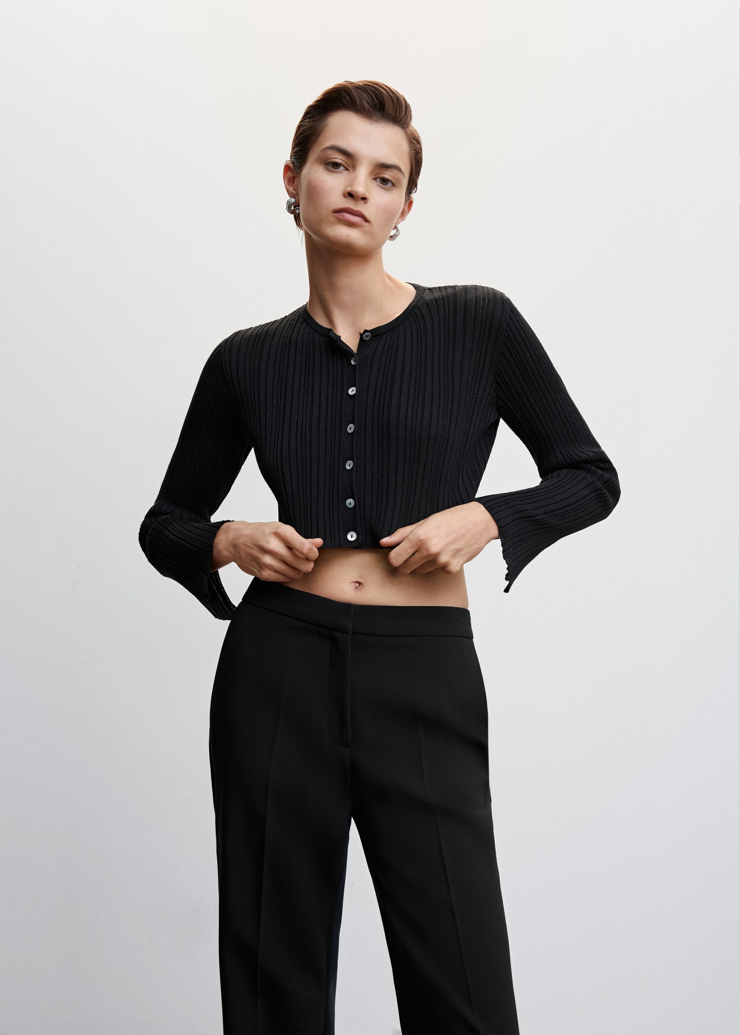 Straight suit trousers - Details of the article 1