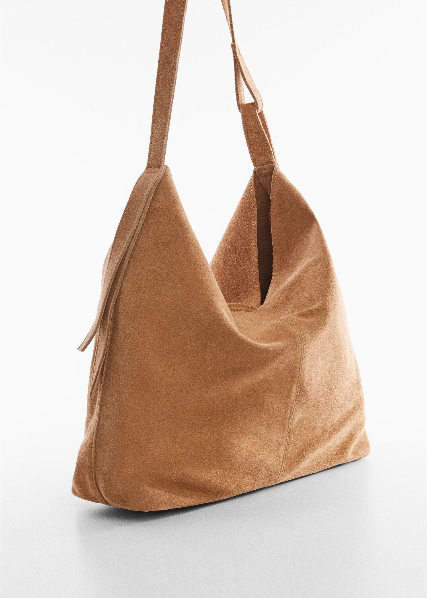 Leather shopper bag - Medium plane