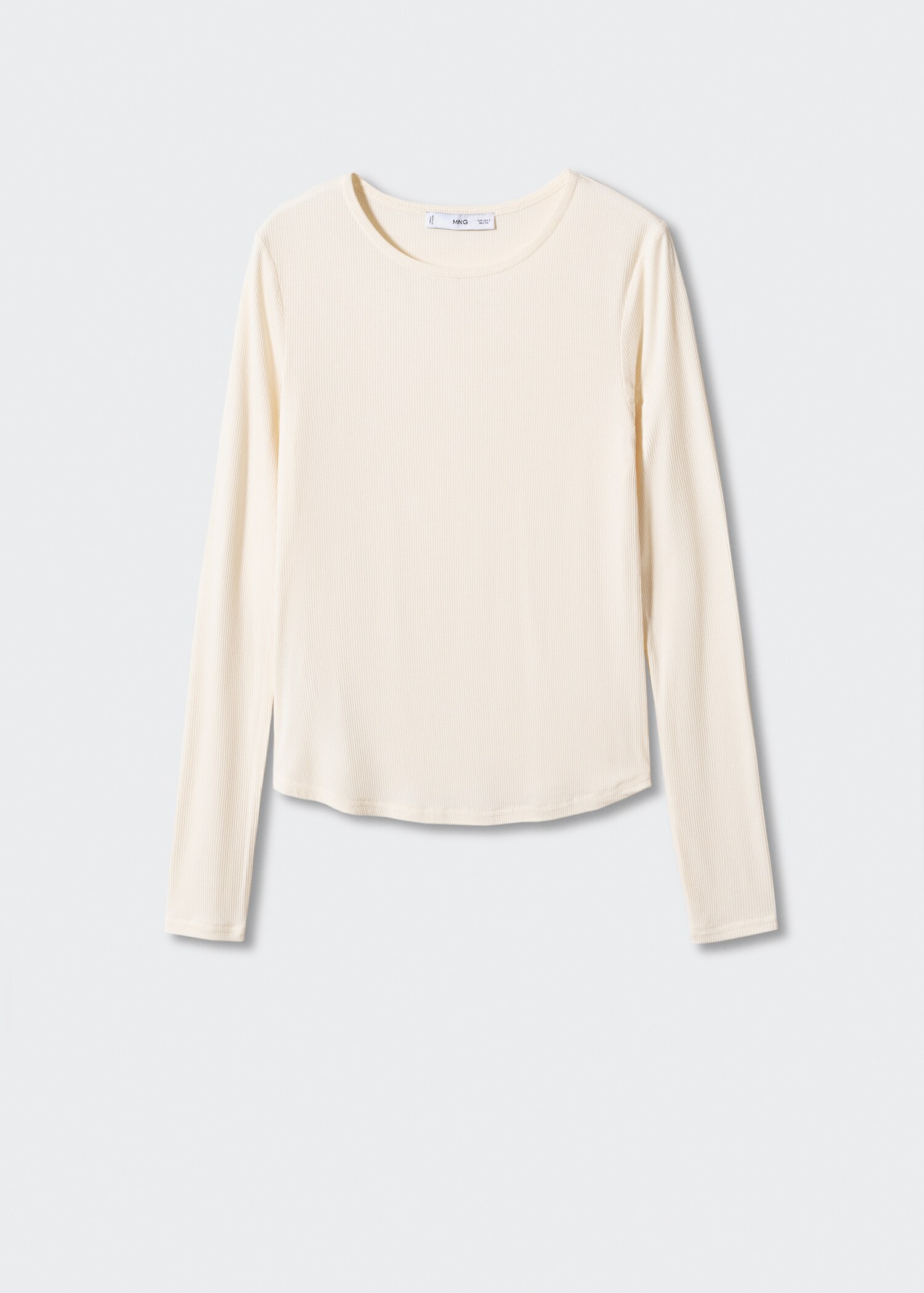 Ribbed long-sleeved t-shirt - Article without model