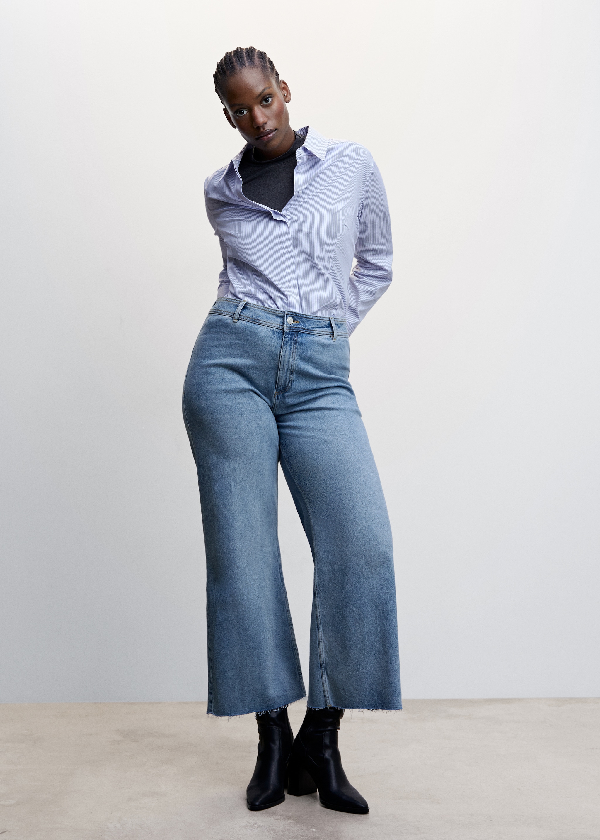 Pantalón Vaquero Culotte Pantalon Mujer Jeans Culotte Tiro Alto