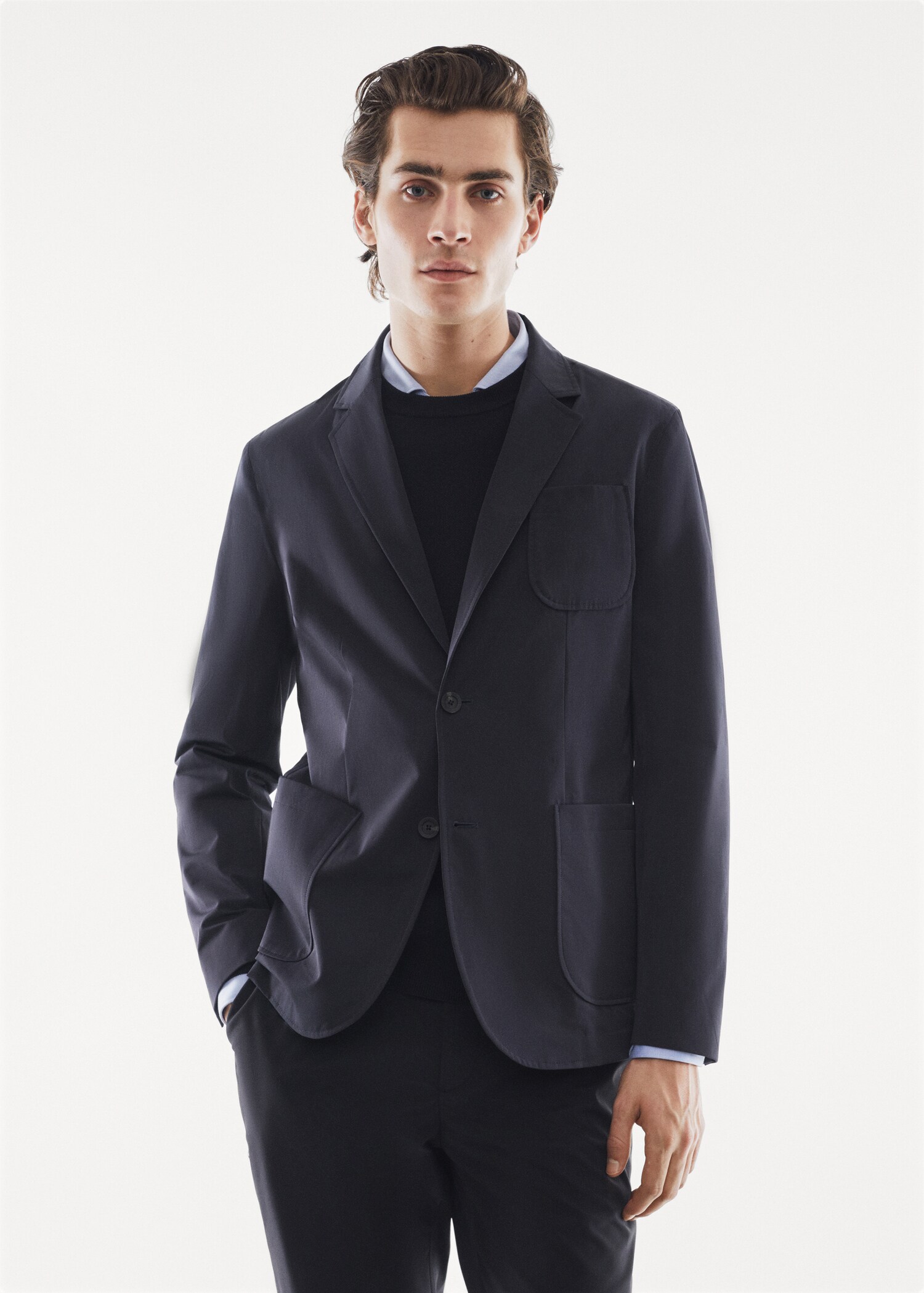 Americana Slim Fit Water-Repellent - Plano medio