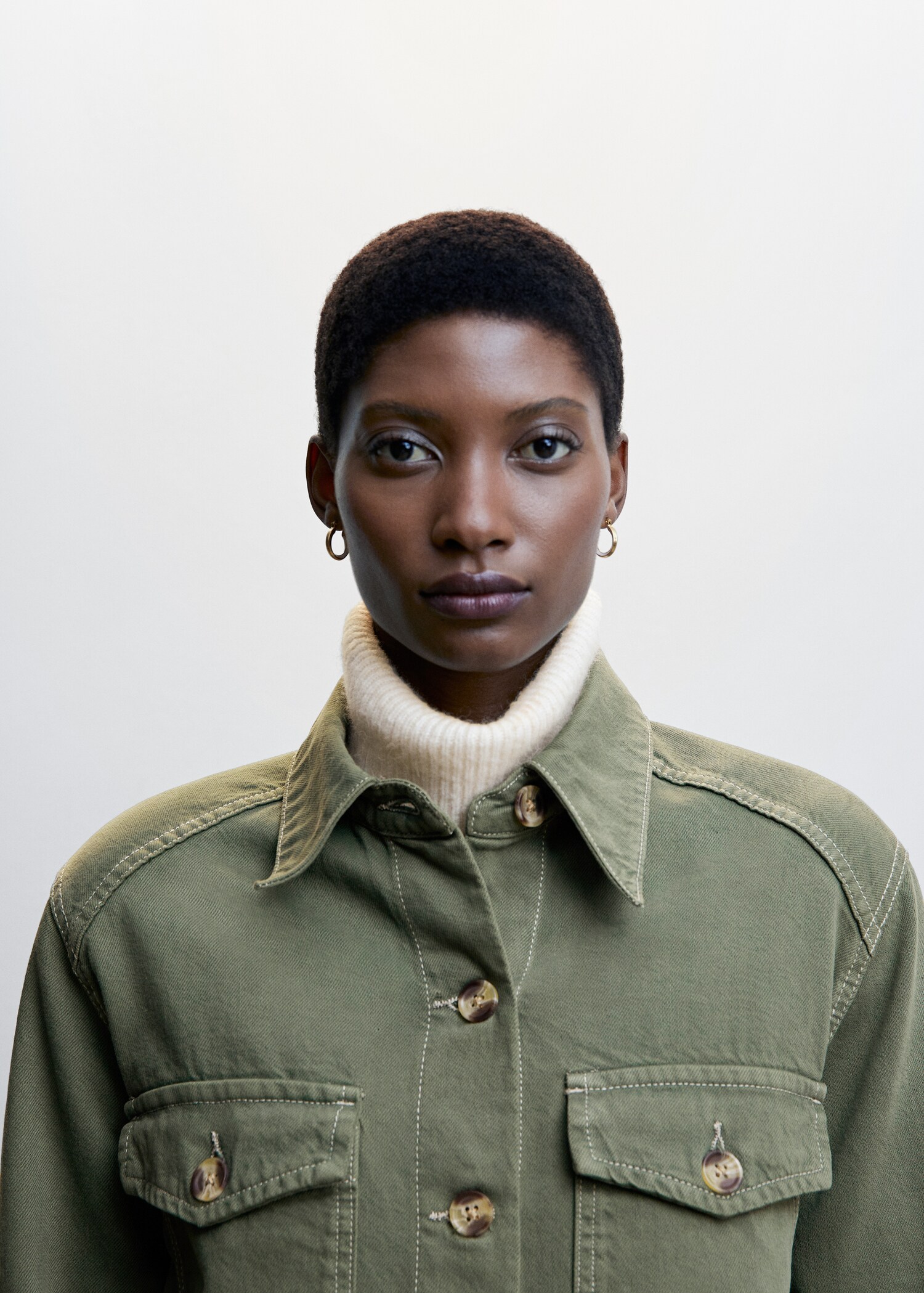 Chest-pocket cotton overshirt - Details of the article 6