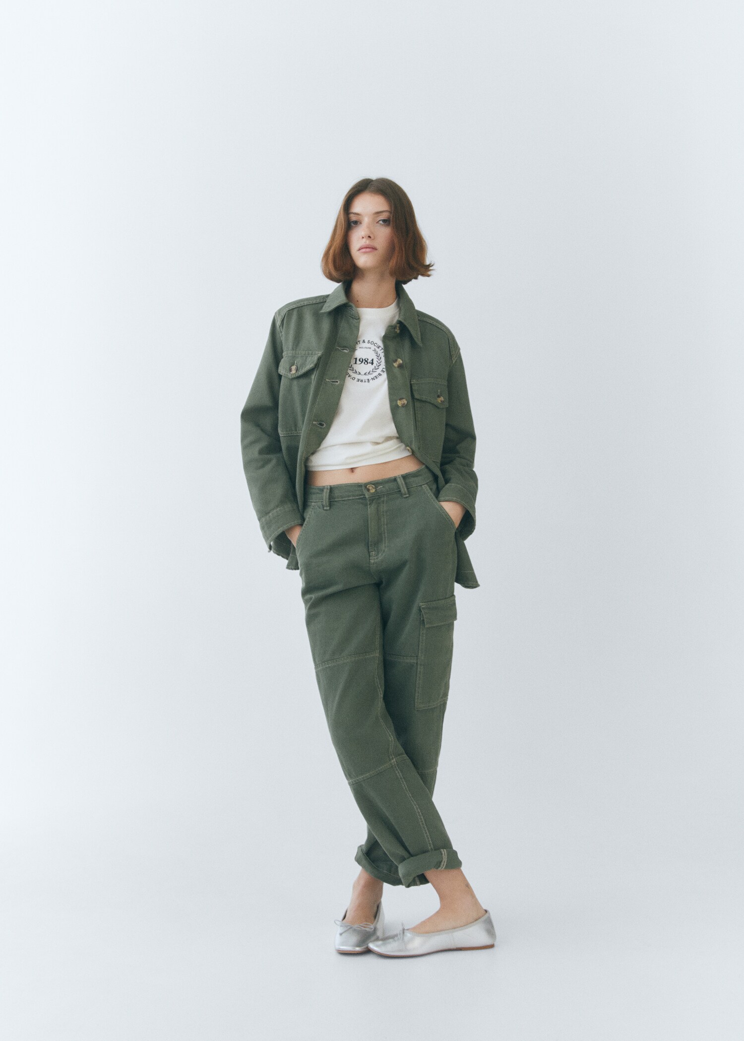 Chest-pocket cotton overshirt - Details of the article 7