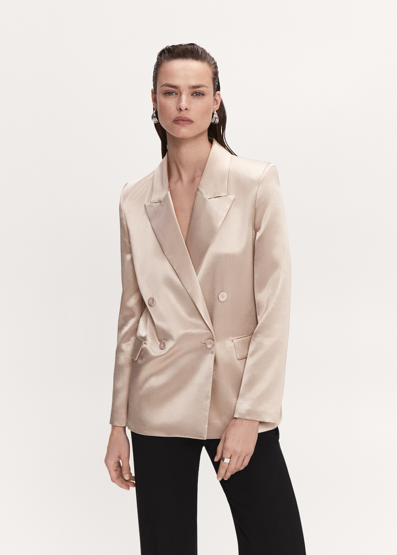 Satin-finish blazer - Medium plane