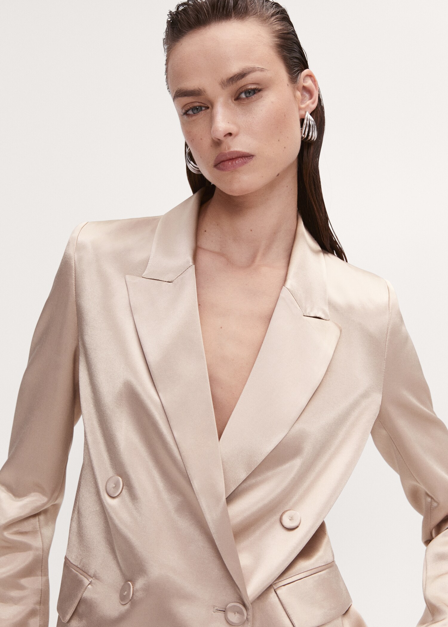 Satin-finish blazer - Details of the article 1