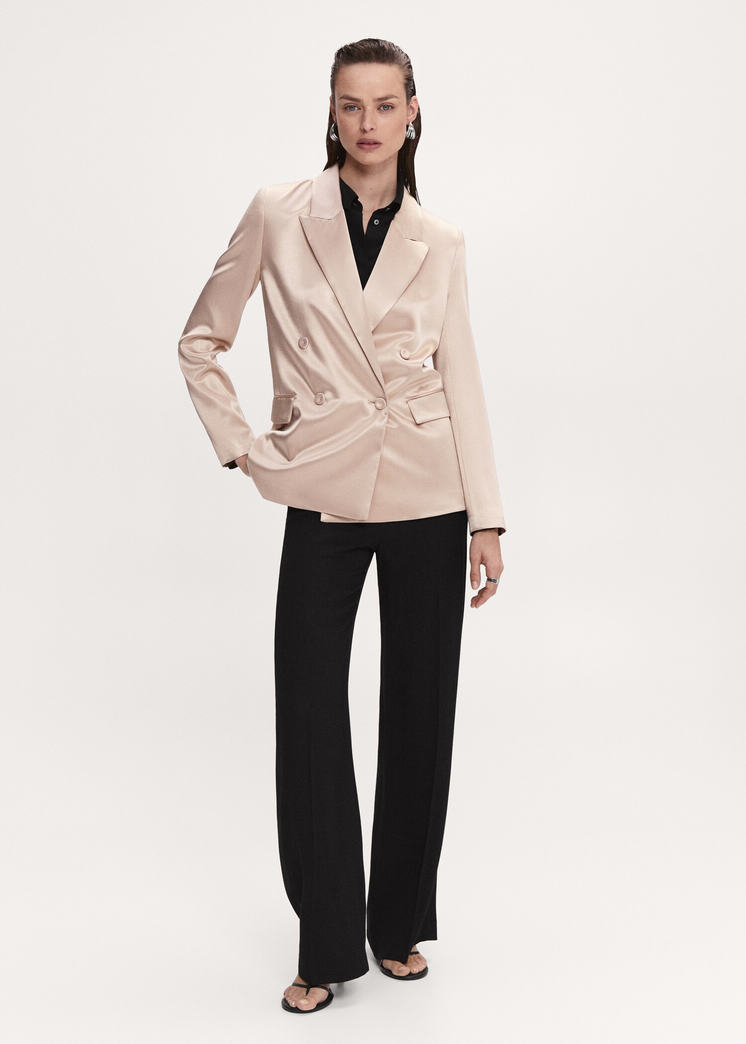 Satin-finish blazer - Details of the article 4
