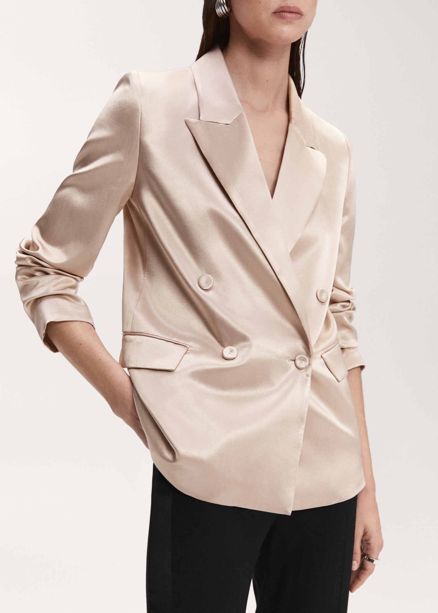 Satin-finish blazer - Details of the article 6