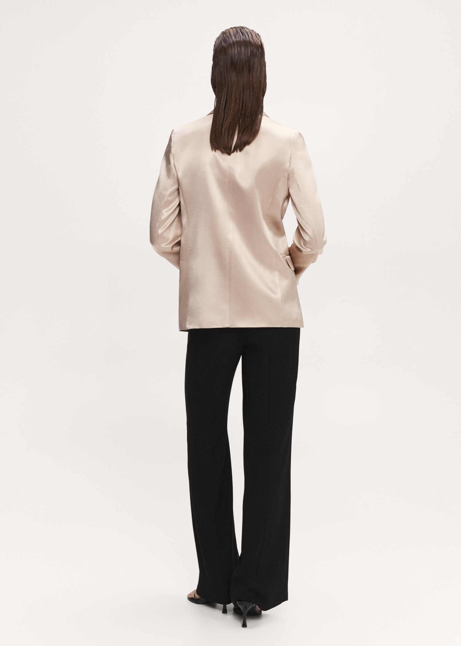 Satin-finish blazer - Reverse of the article