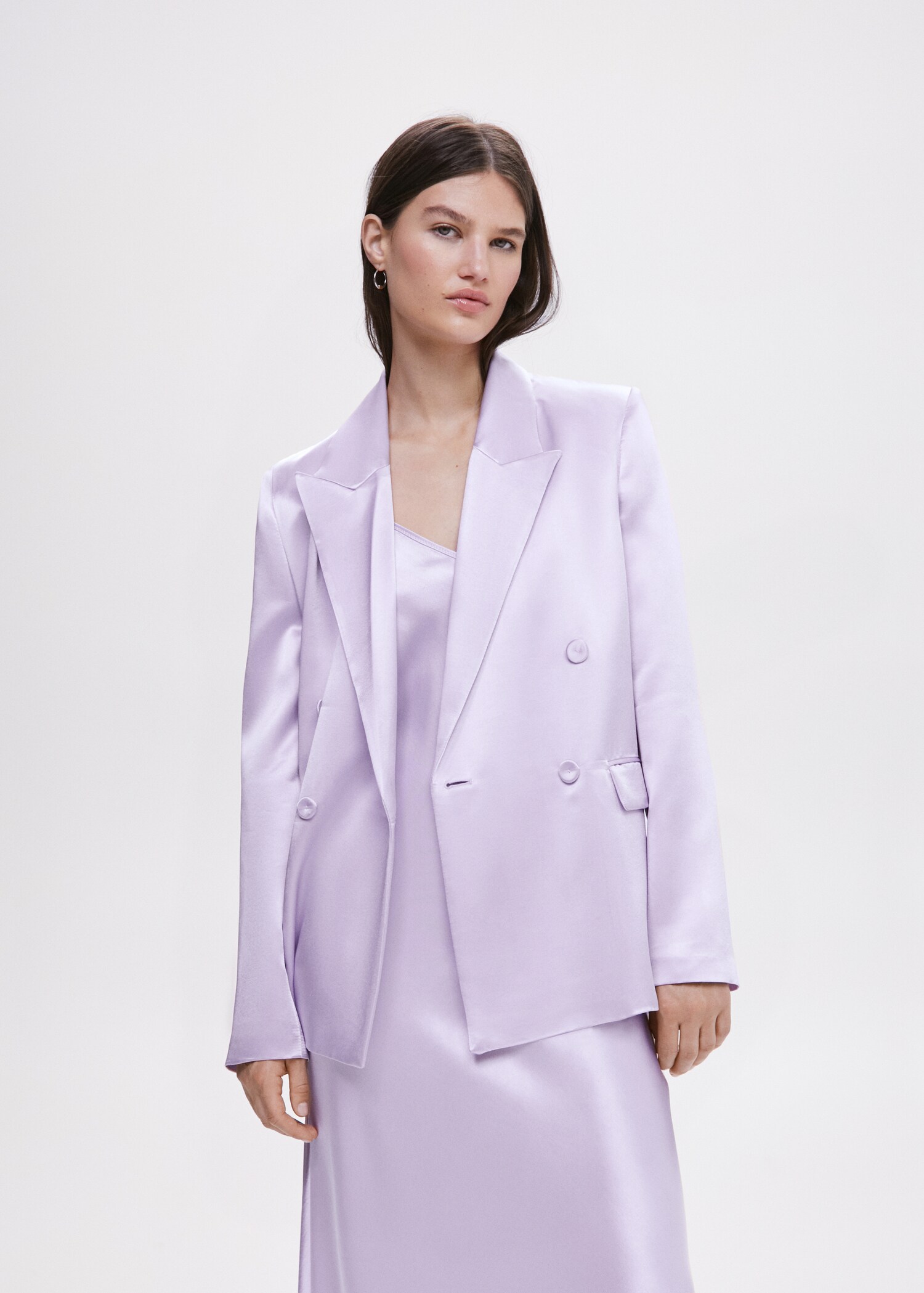 Satin-finish blazer - Medium plane