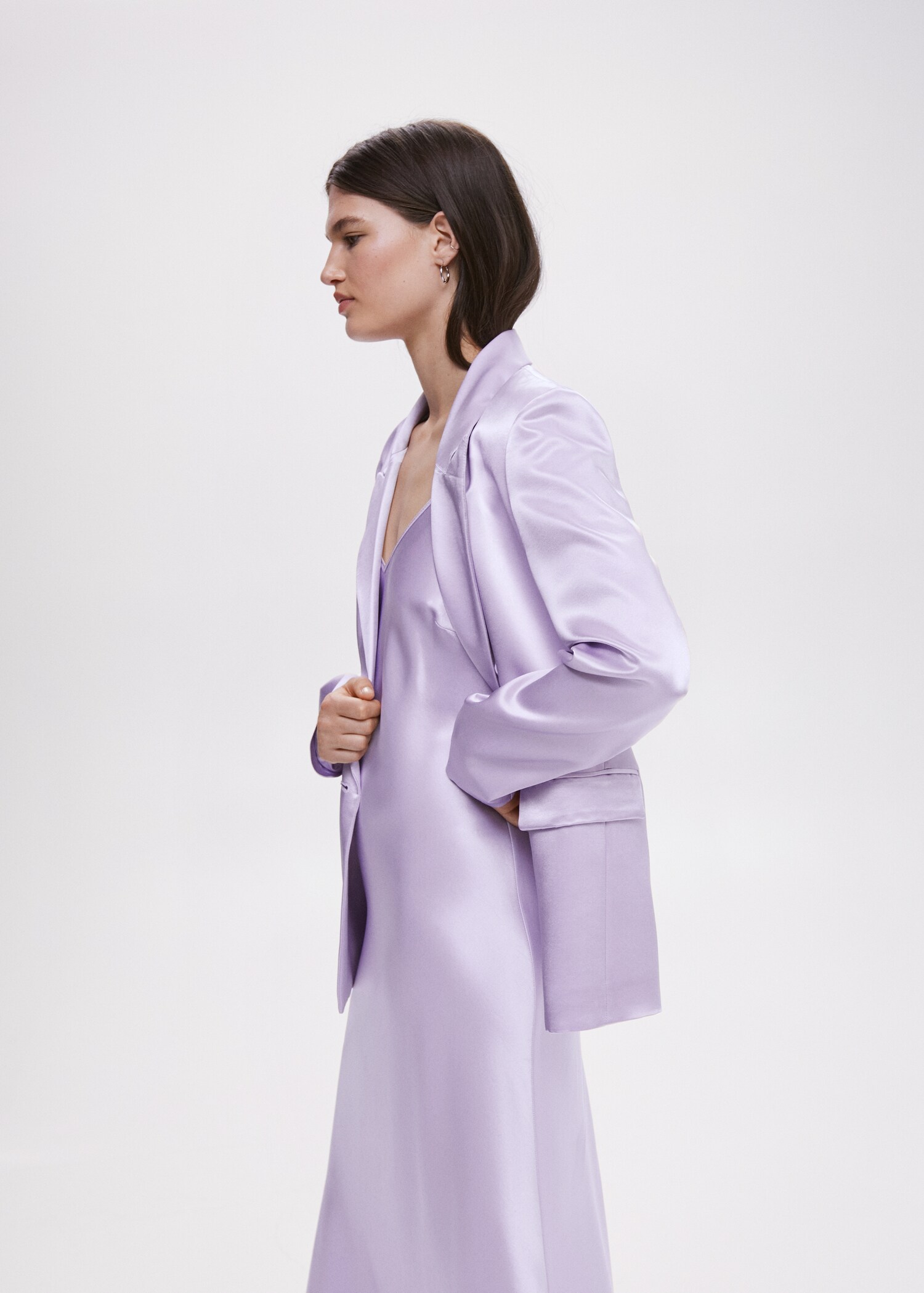 Satin-finish blazer - Details of the article 4