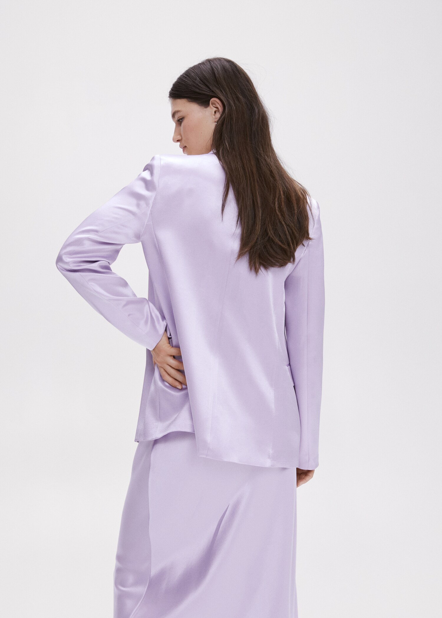Satin-finish blazer - Reverse of the article
