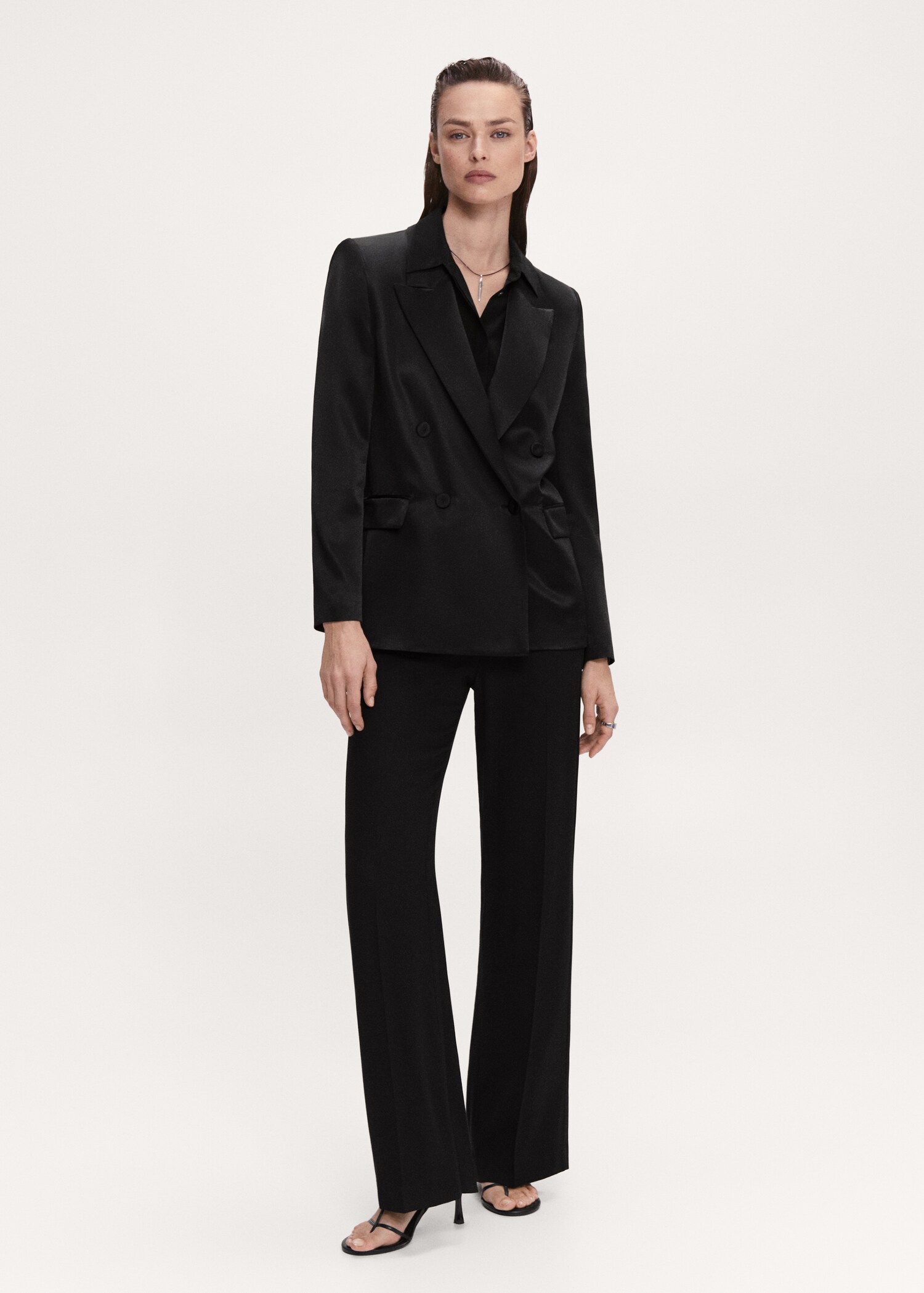 Satin-finish blazer - Details of the article 4