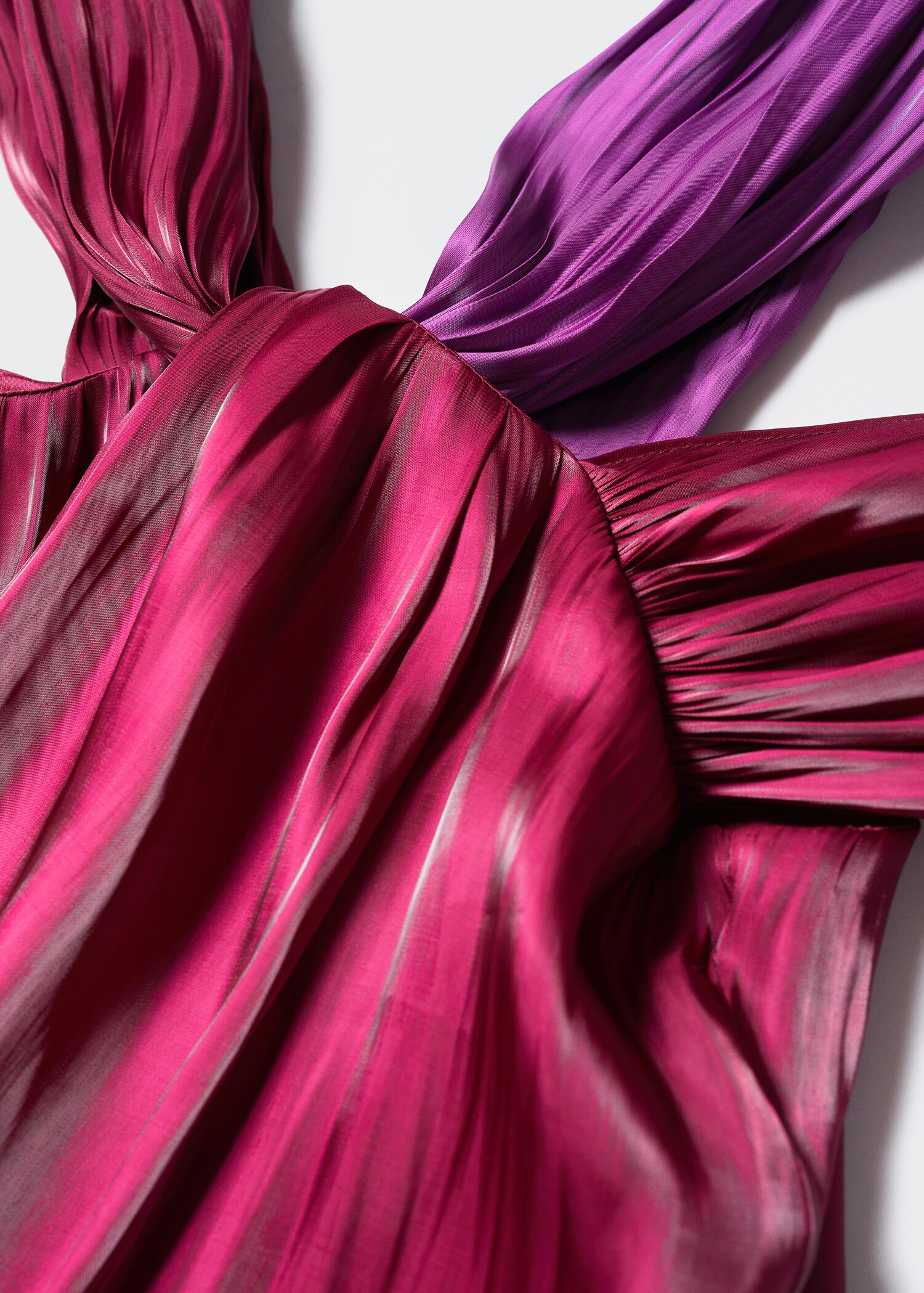 Asymmetric satin blouse - Details of the article 8