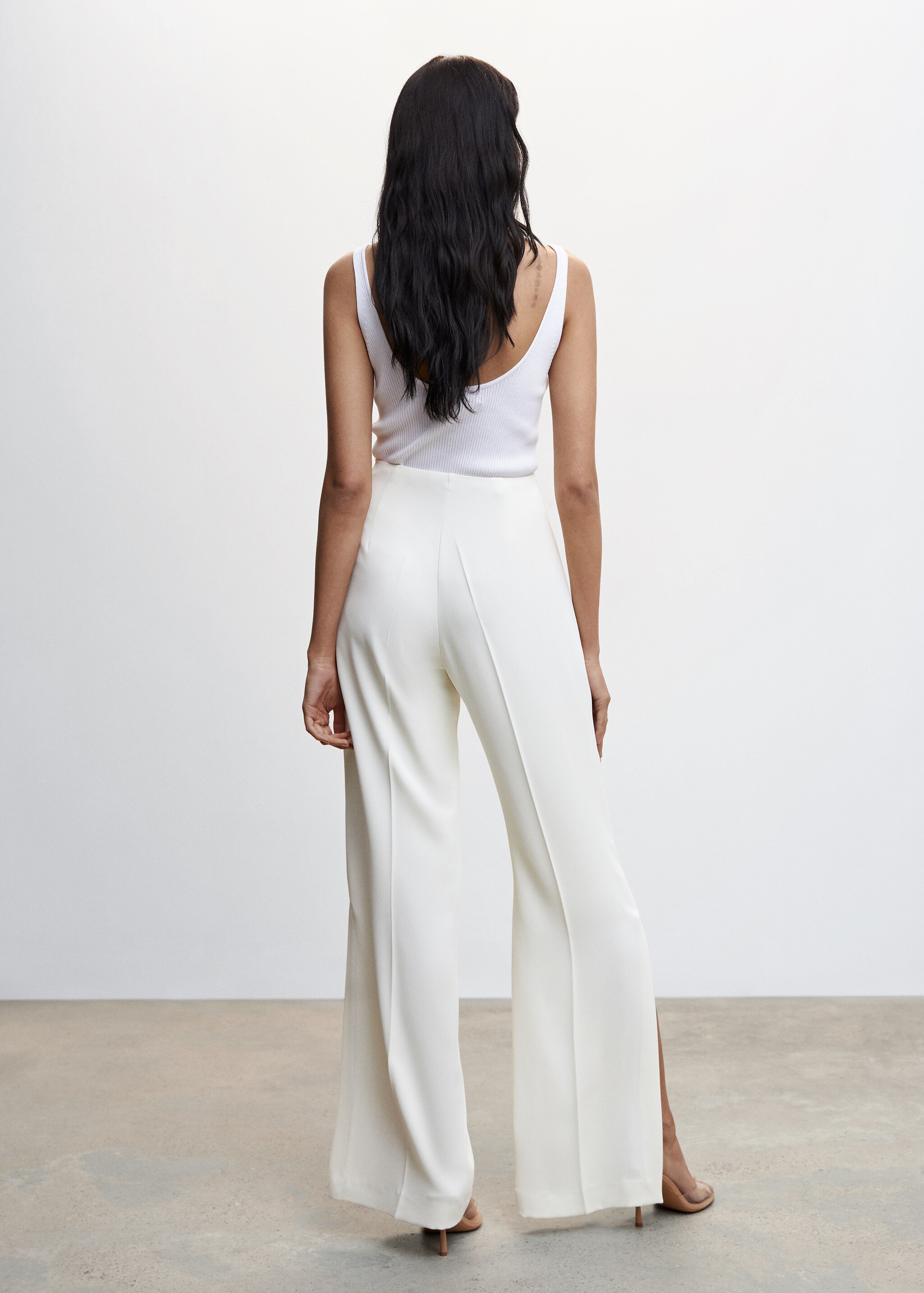 Palazzo trousers with openings - Reverse of the article