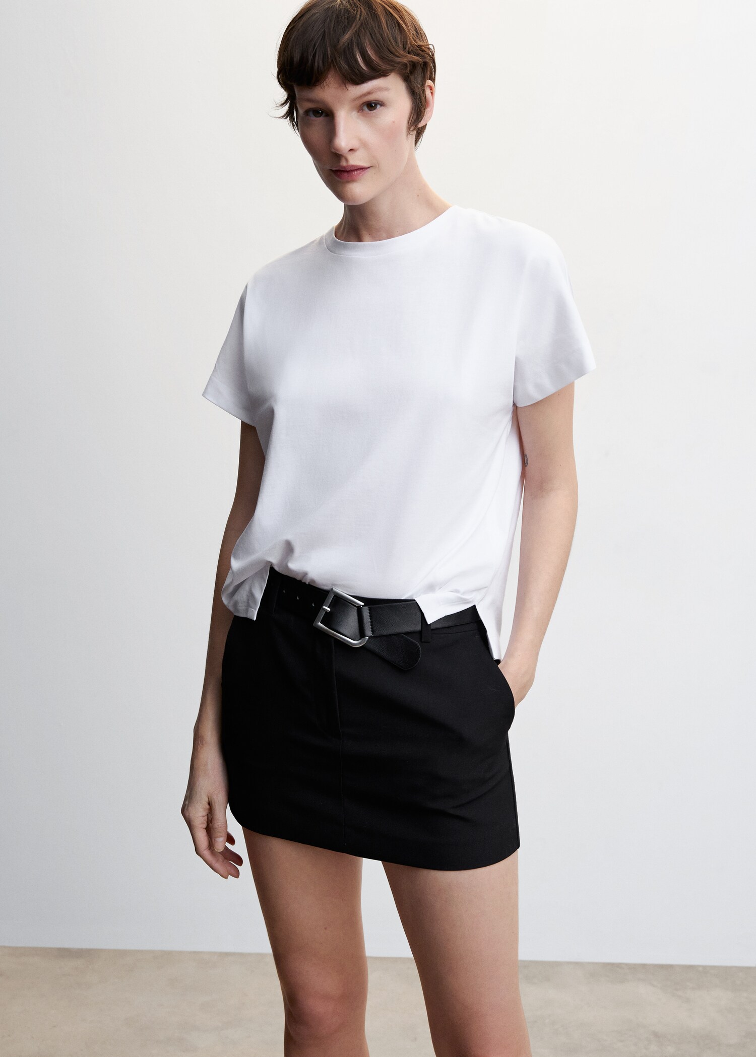 Short-sleeved cotton t-shirt - Medium plane