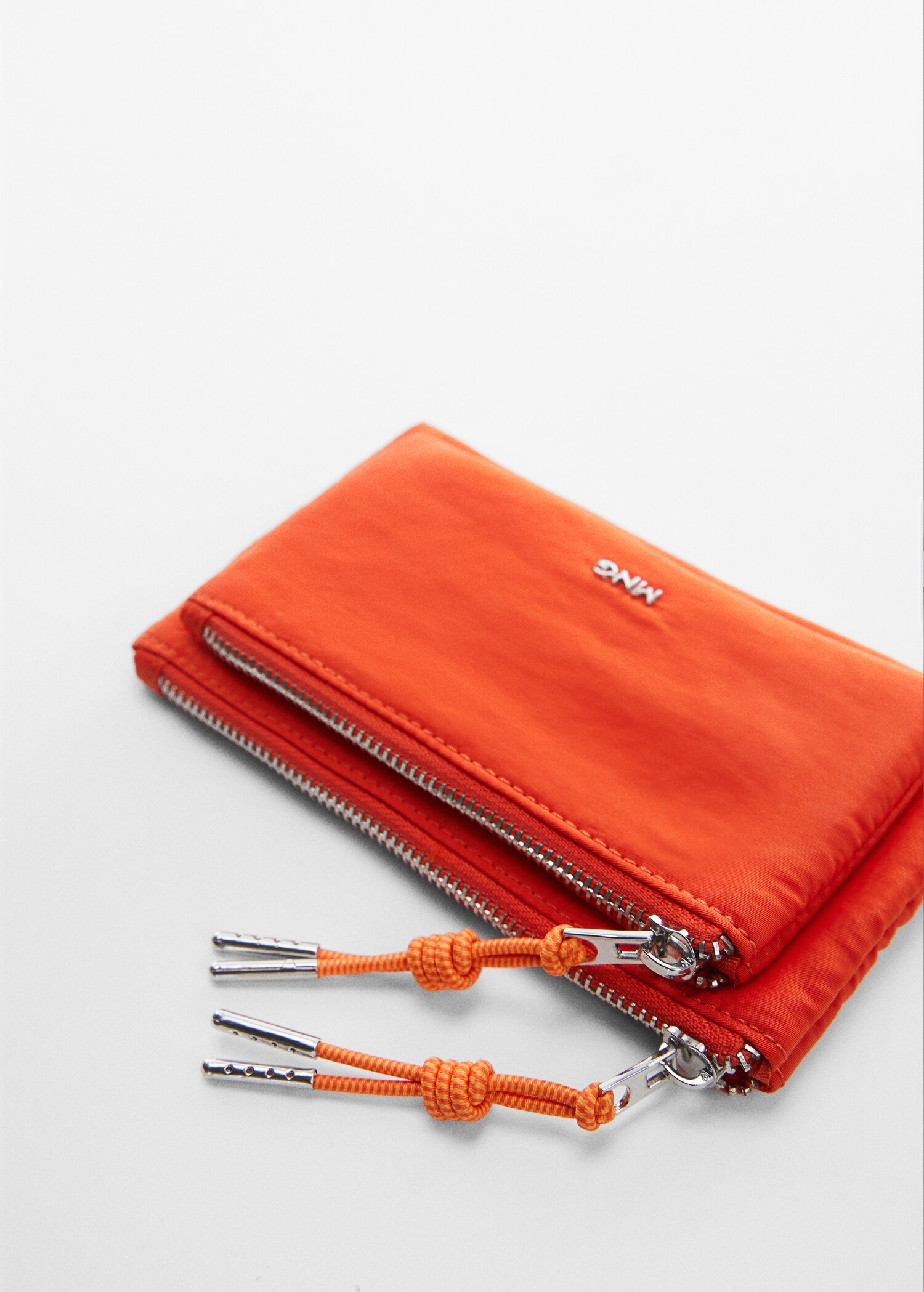 Nylon purse with double zip - Medium plane