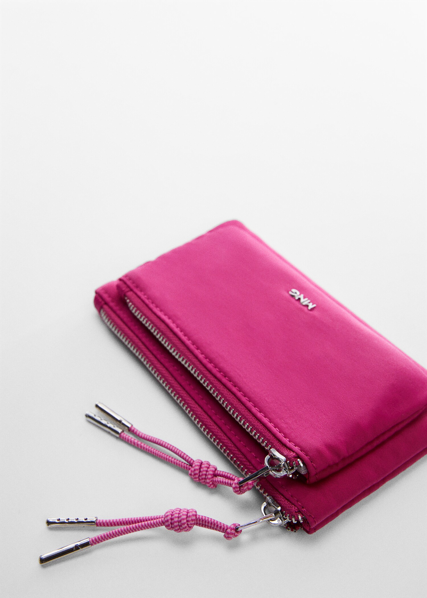 Nylon purse with double zip - Medium plane