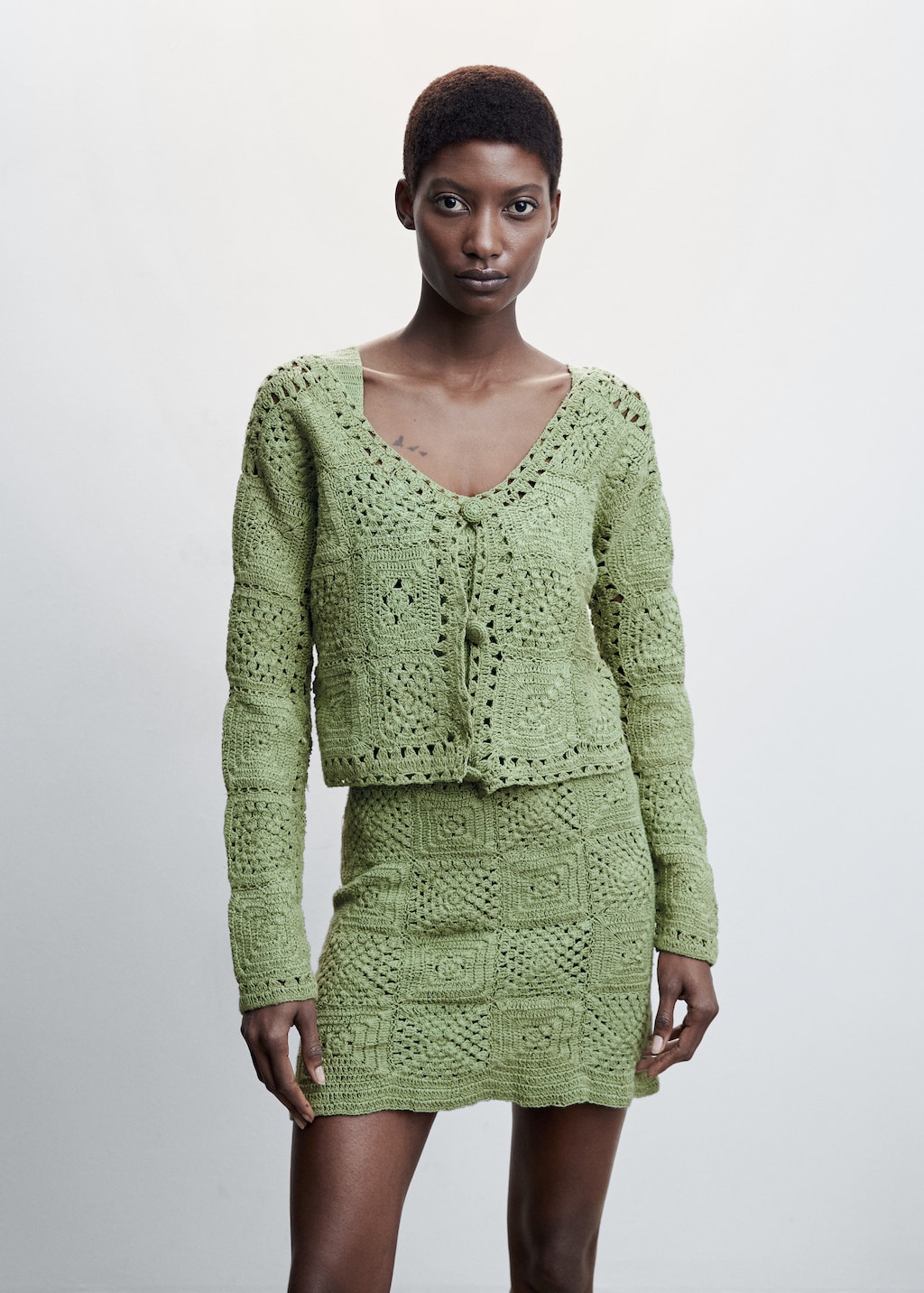 Mango crochet cardigan hotsell