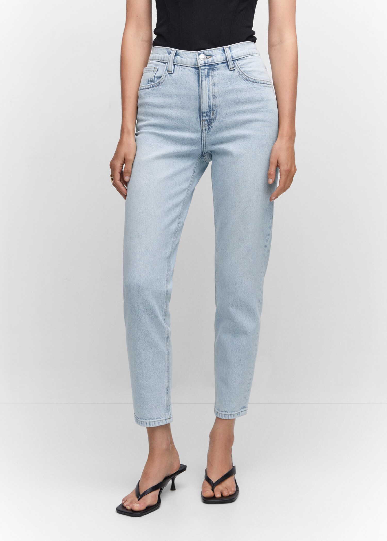Jean mom confort taille haute - Plan moyen