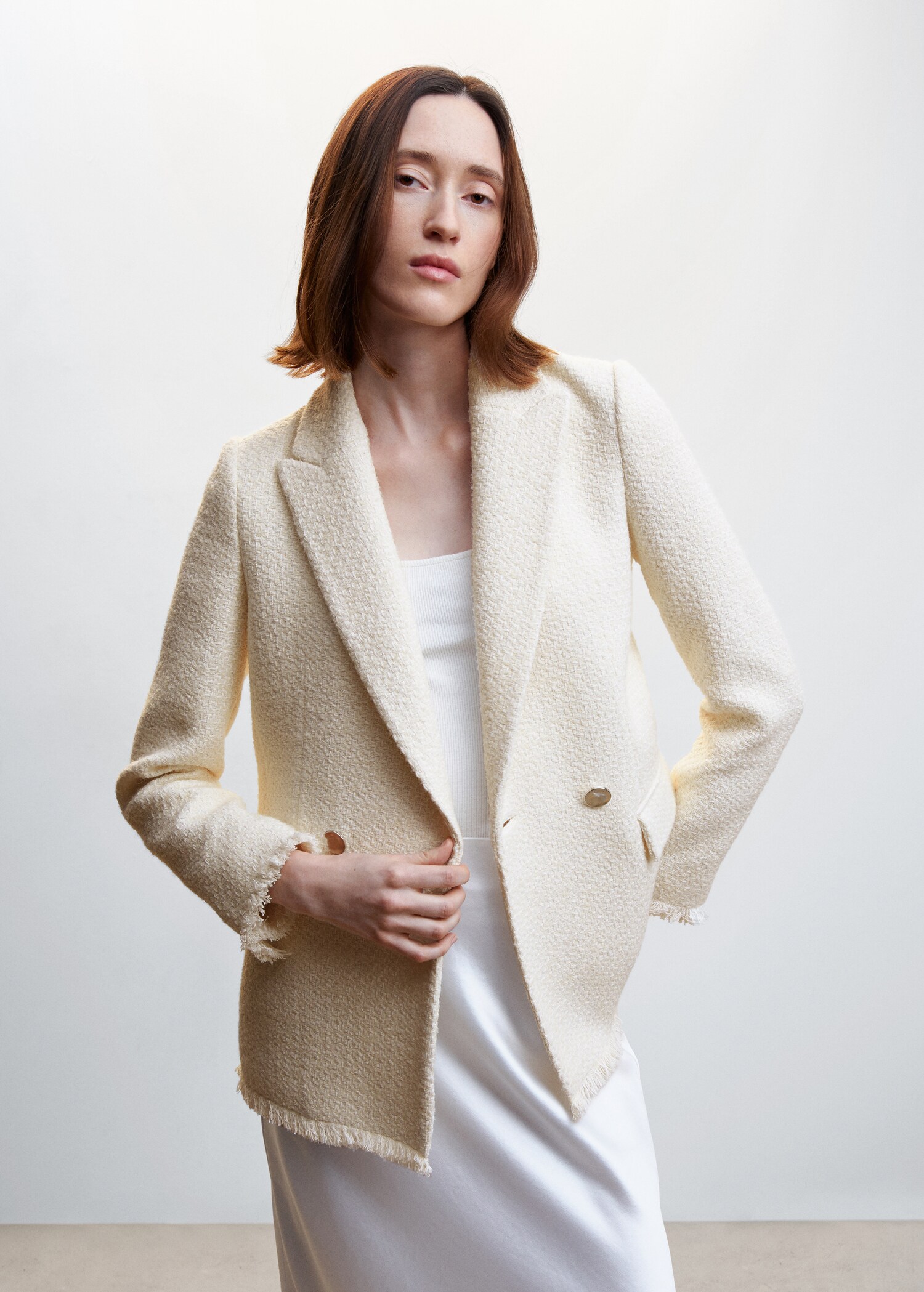 Buttons tweed blazer - Medium plane