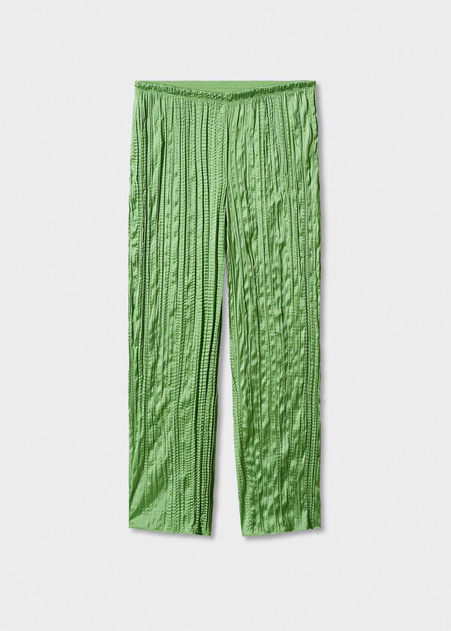 Pantaloni plisați satinați - Articol fără model