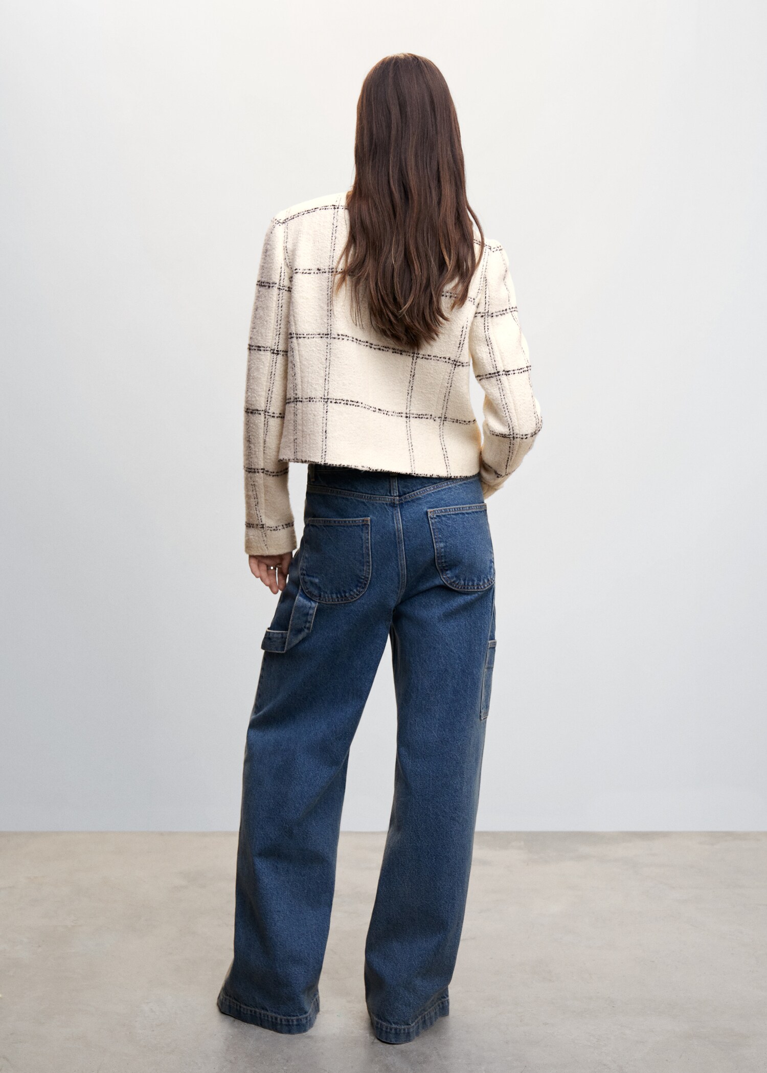 Veste tweed maxifleur - Verso de l’article