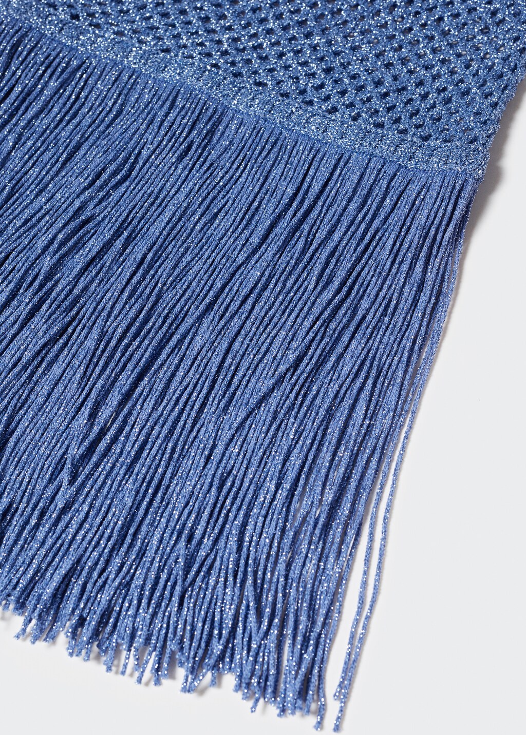 Fringed detail knitted skirt